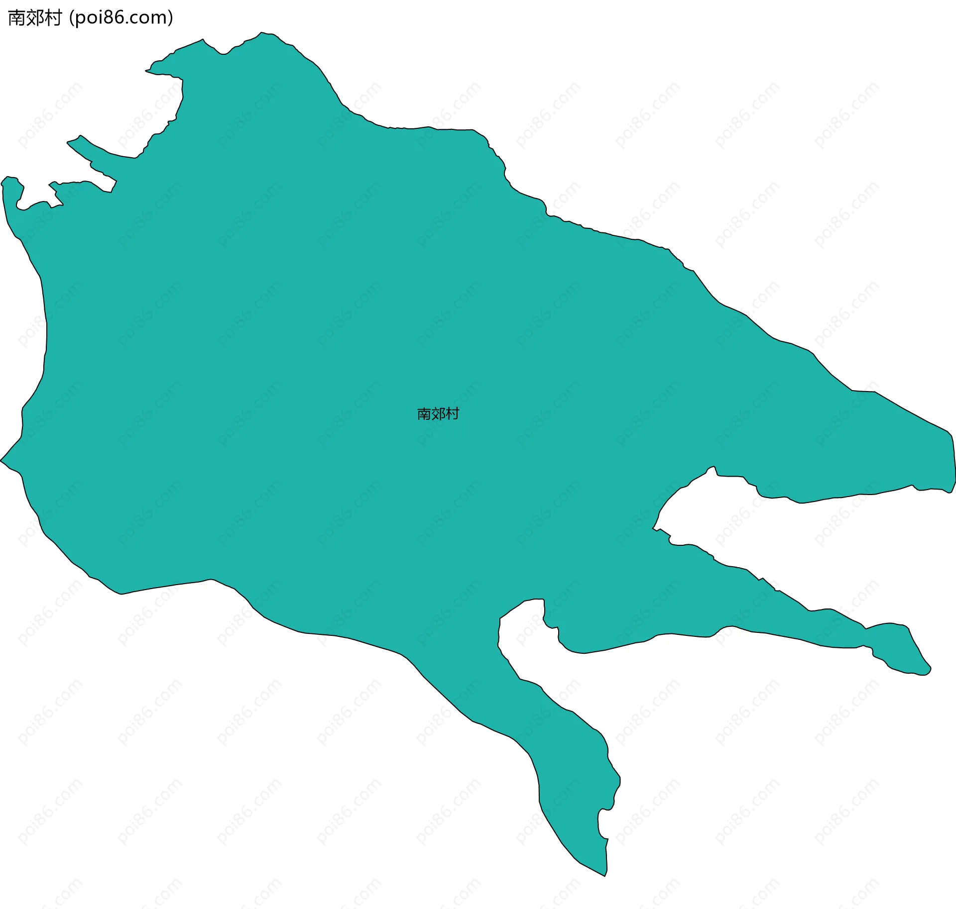 南郊村边界地图