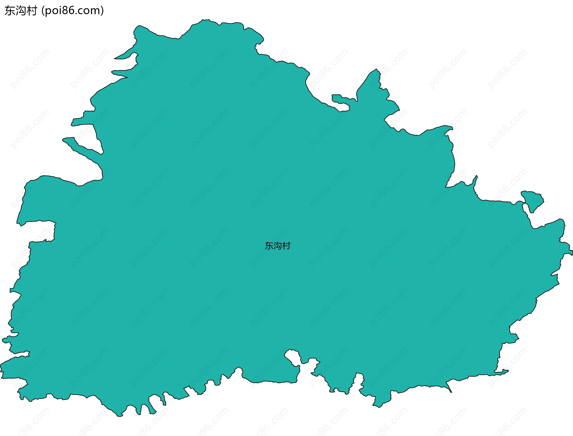 东沟村边界地图