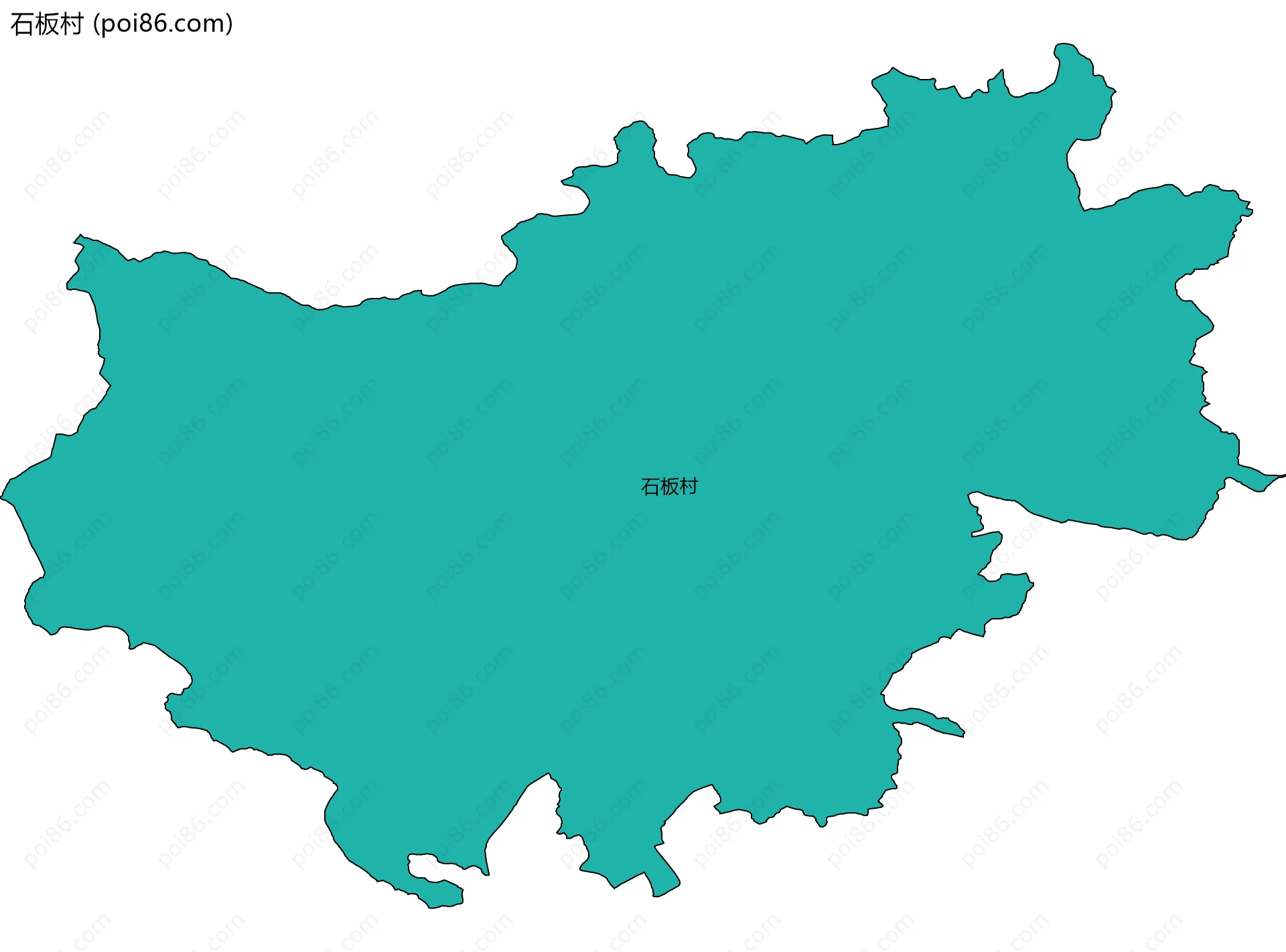石板村边界地图