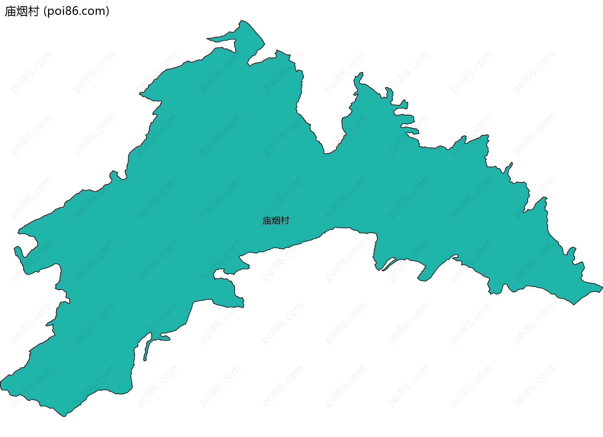 庙烟村边界地图