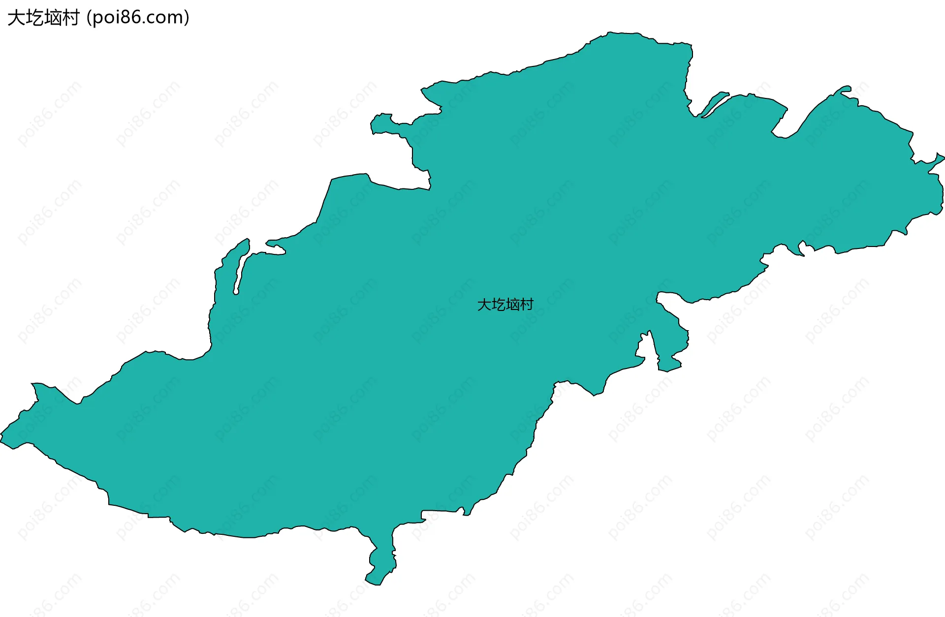 大圪垴村边界地图