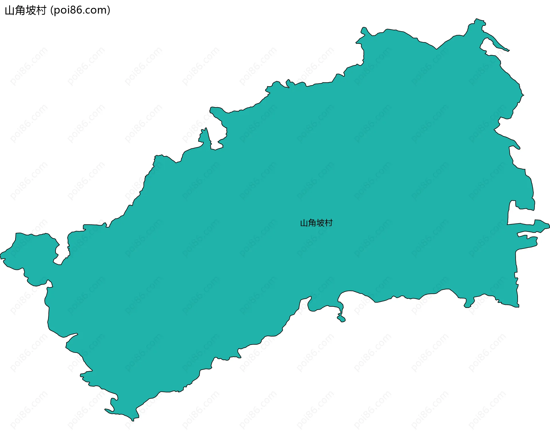 山角坡村边界地图