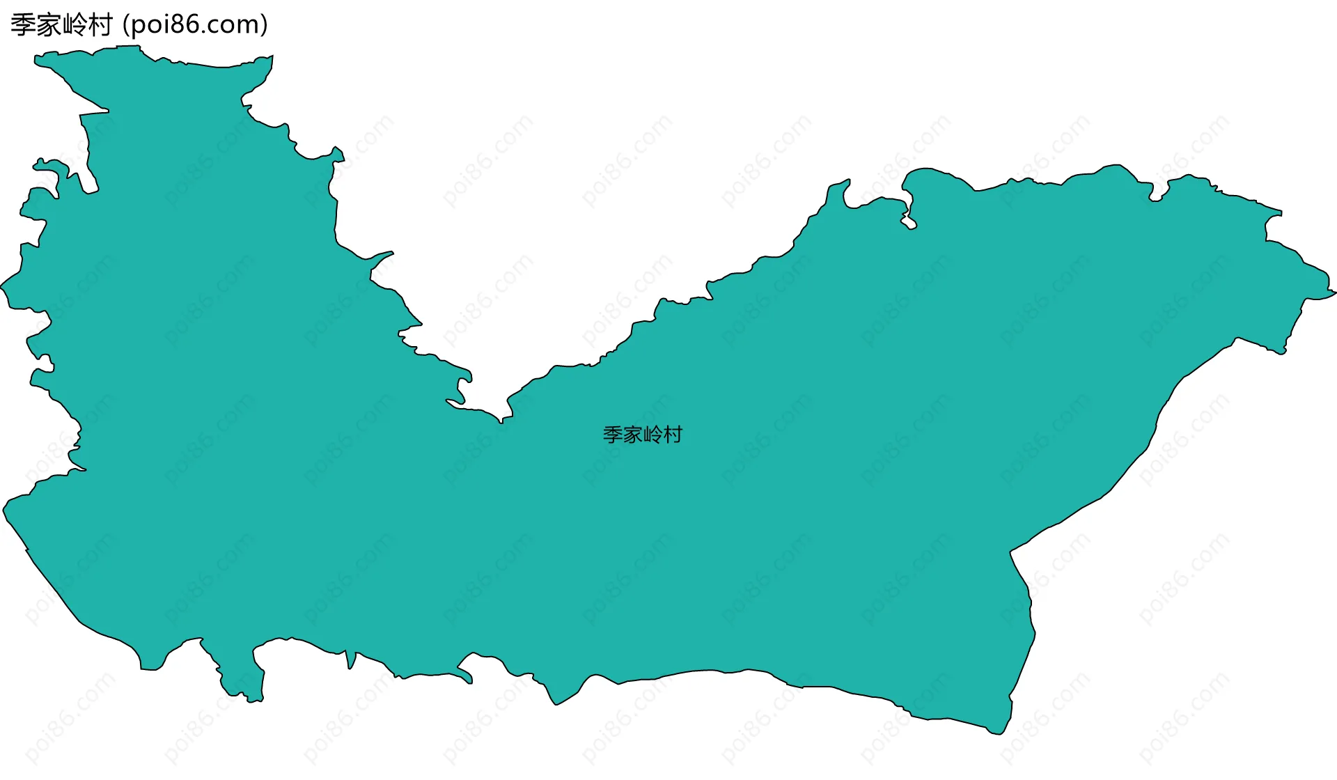 季家岭村边界地图