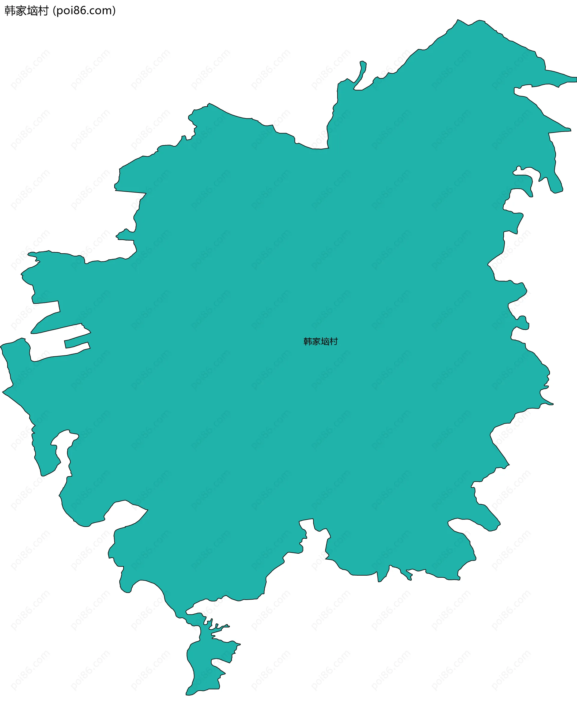 韩家垴村边界地图
