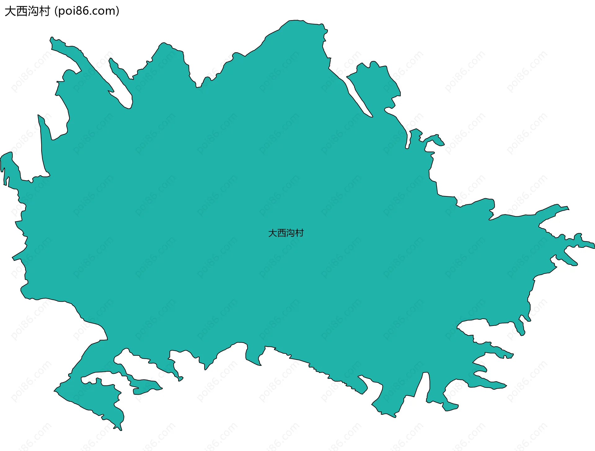 大西沟村边界地图