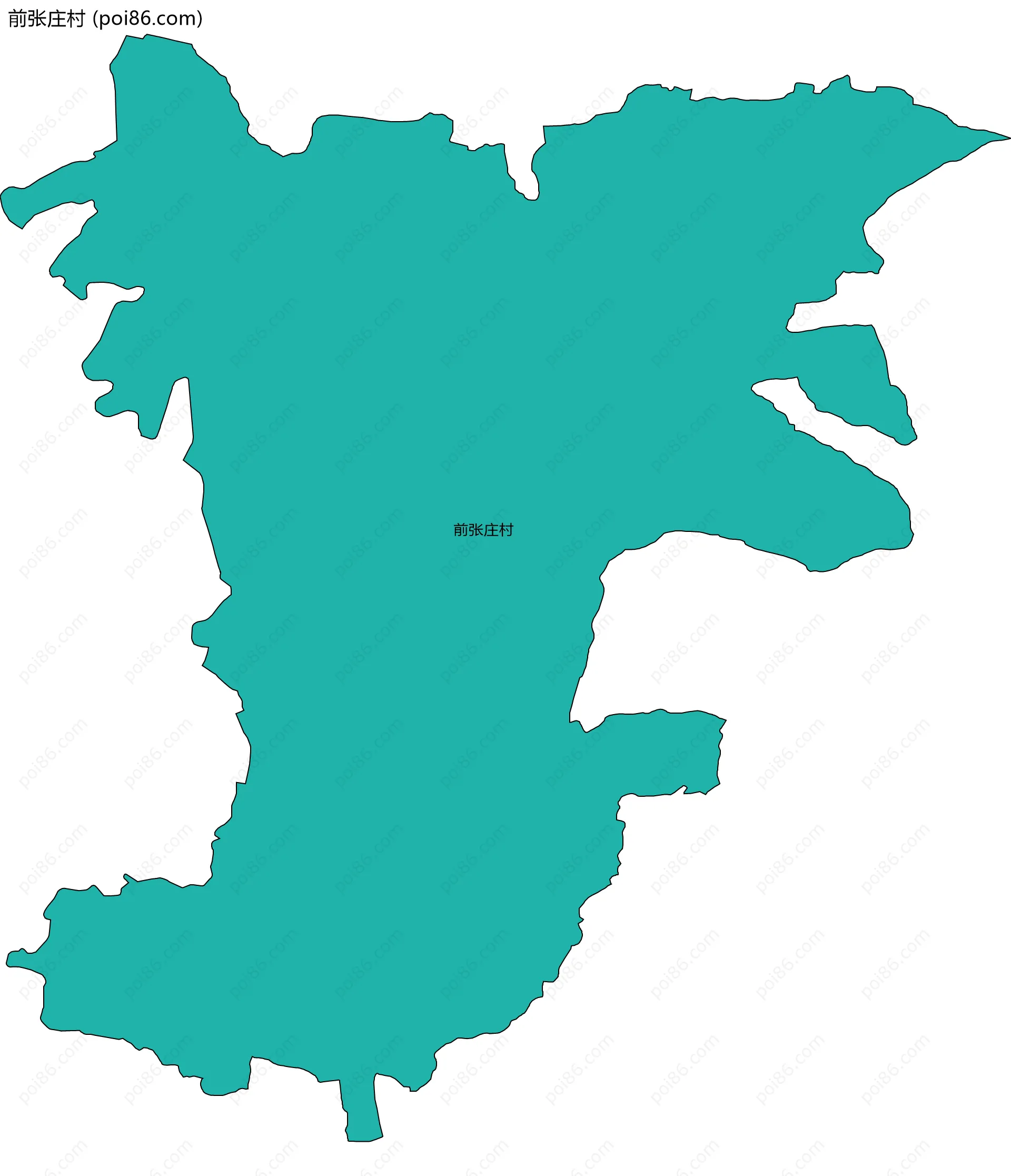 前张庄村边界地图