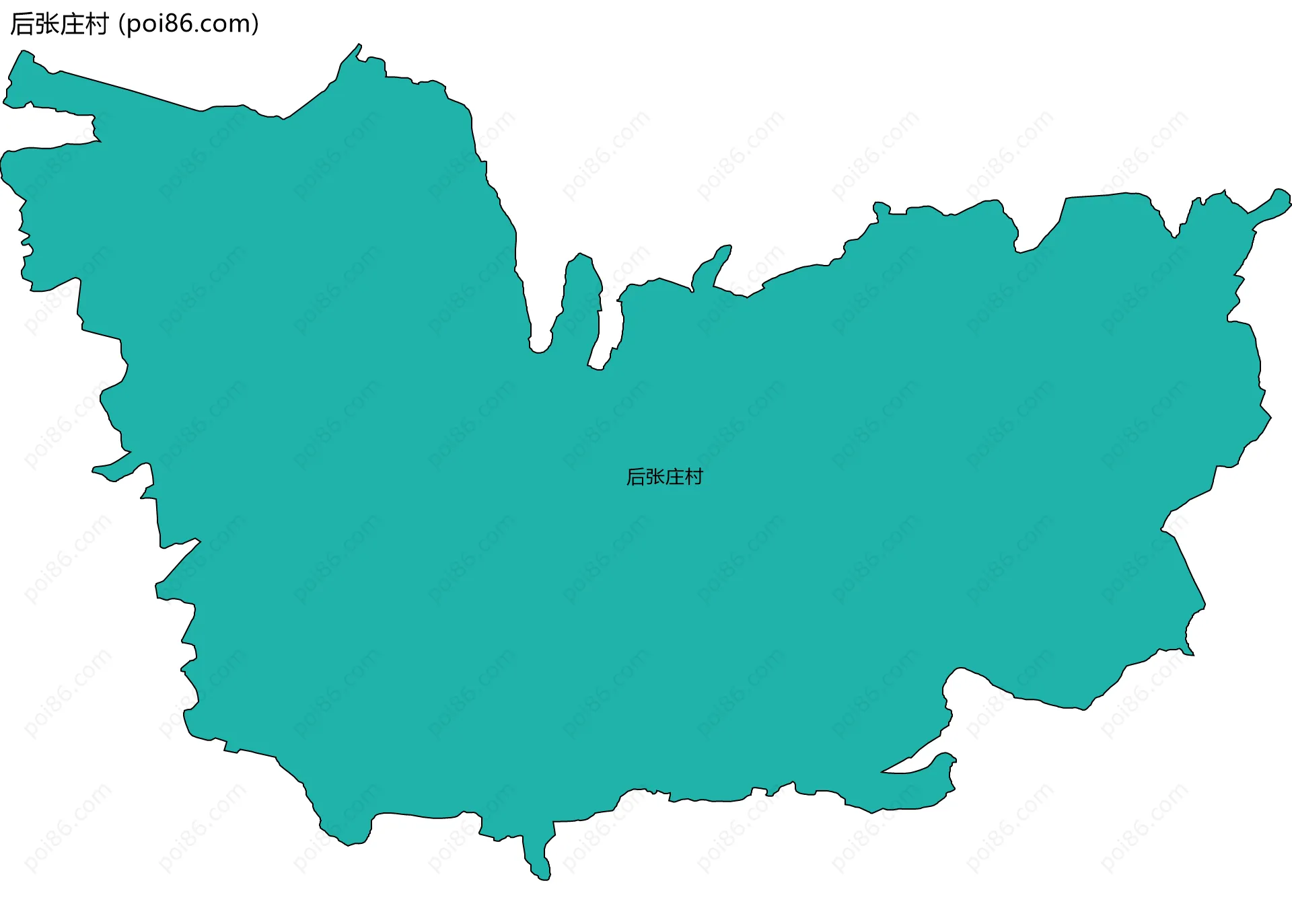 后张庄村边界地图