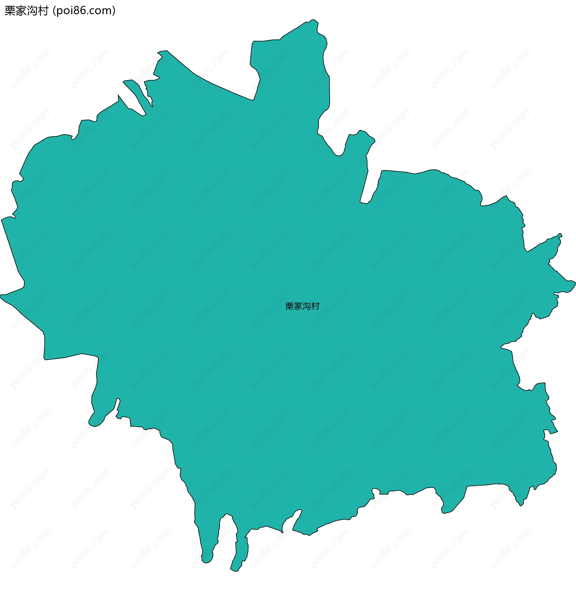 栗家沟村边界地图