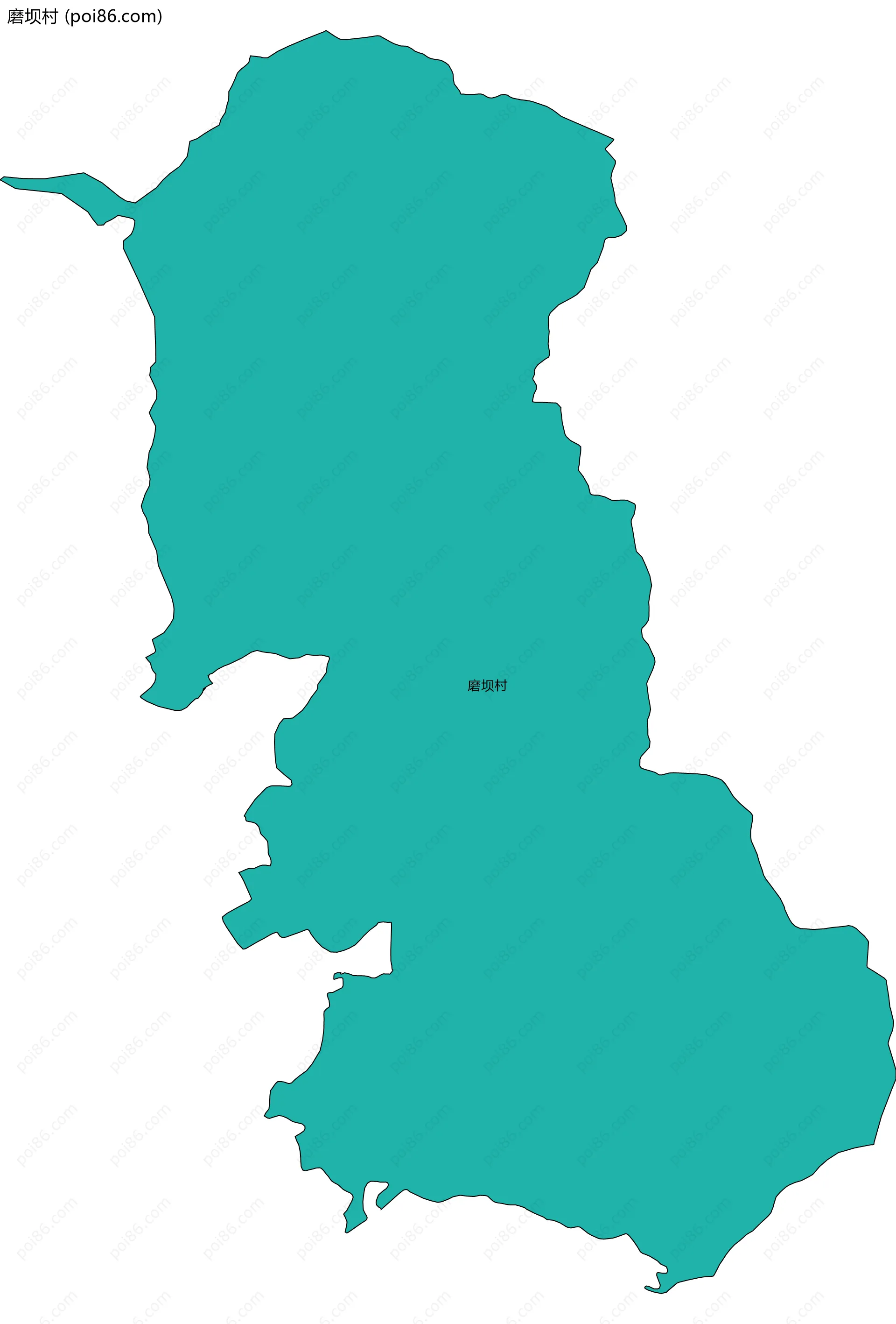 磨坝村边界地图