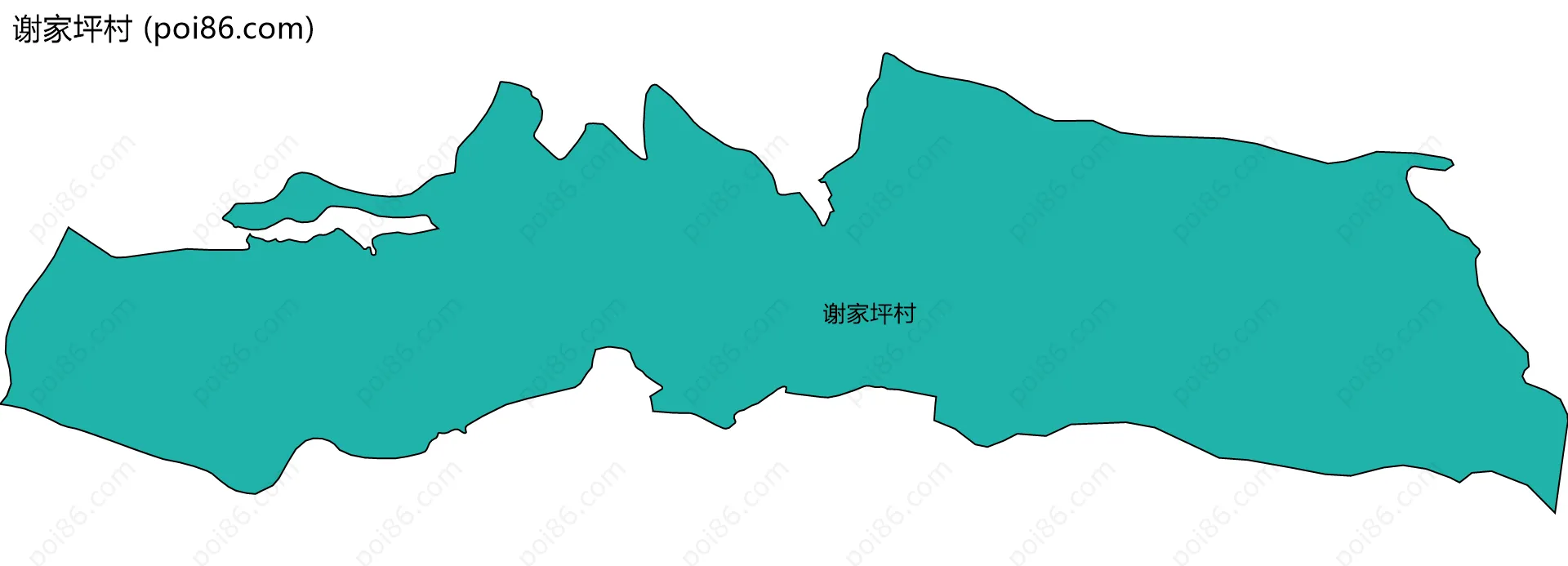 谢家坪村边界地图