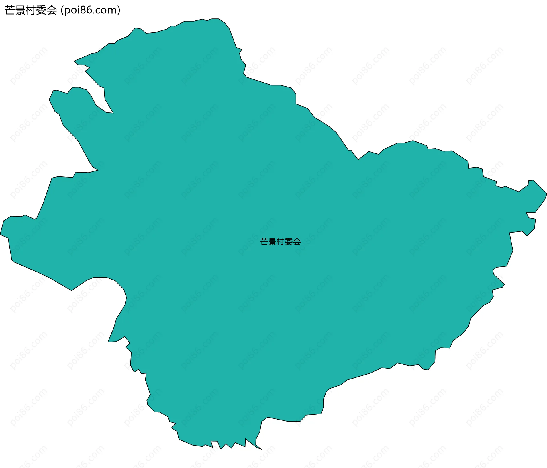 芒景村委会边界地图