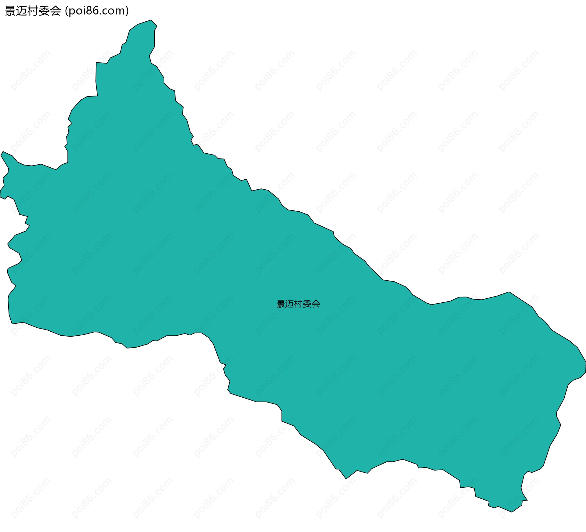 景迈村委会边界地图