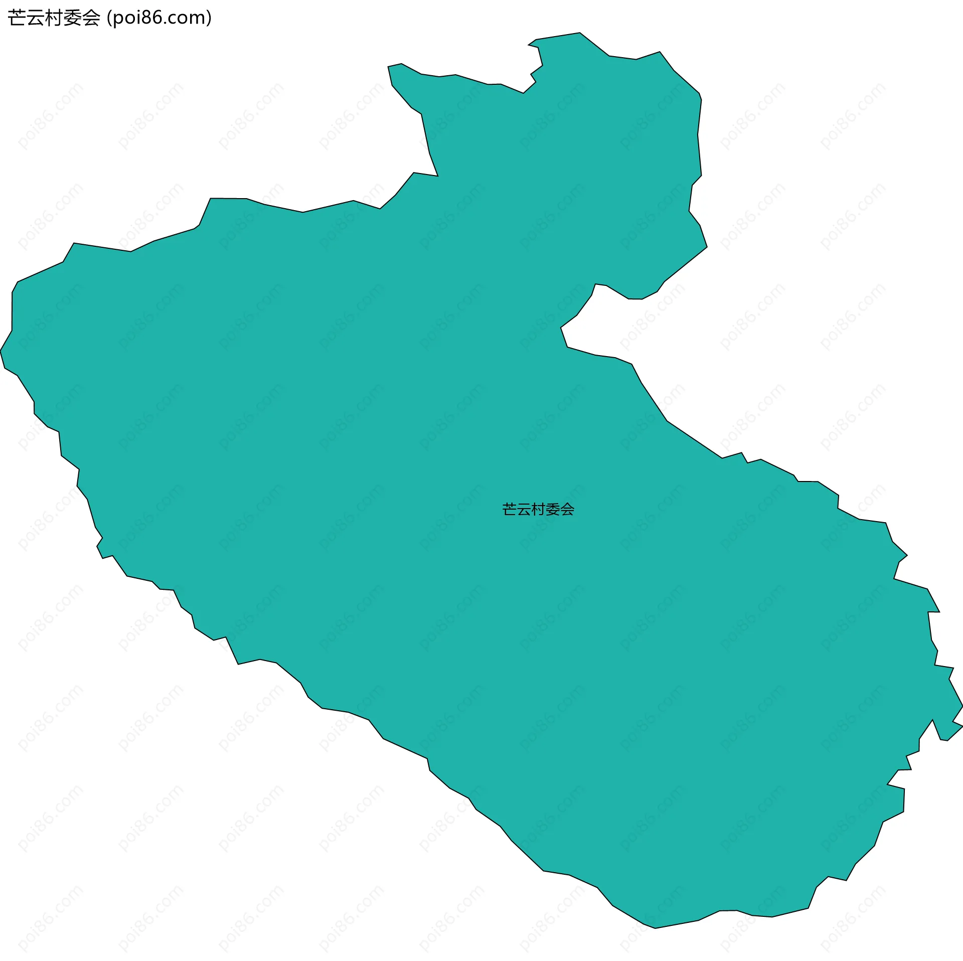 芒云村委会边界地图