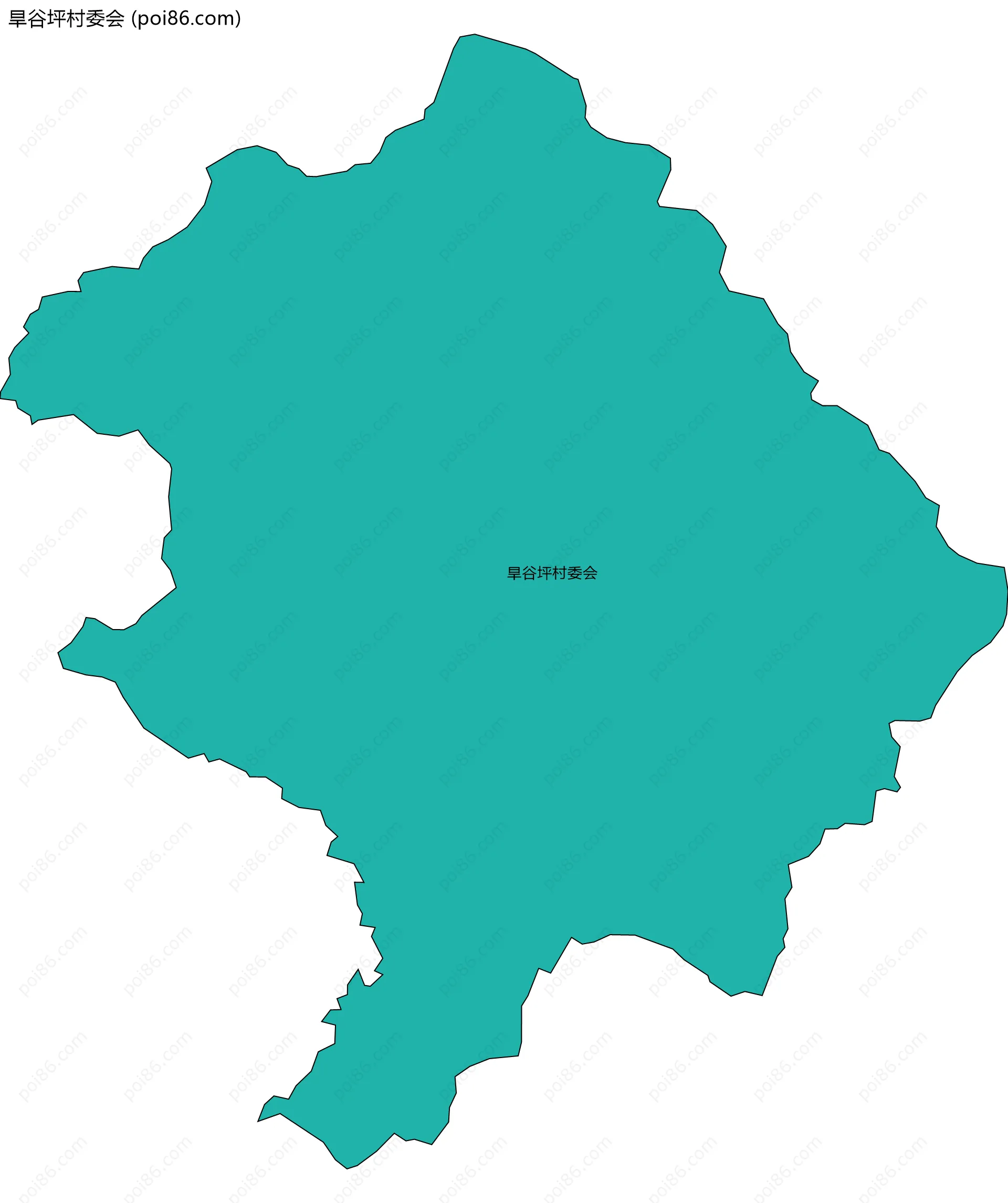 旱谷坪村委会边界地图