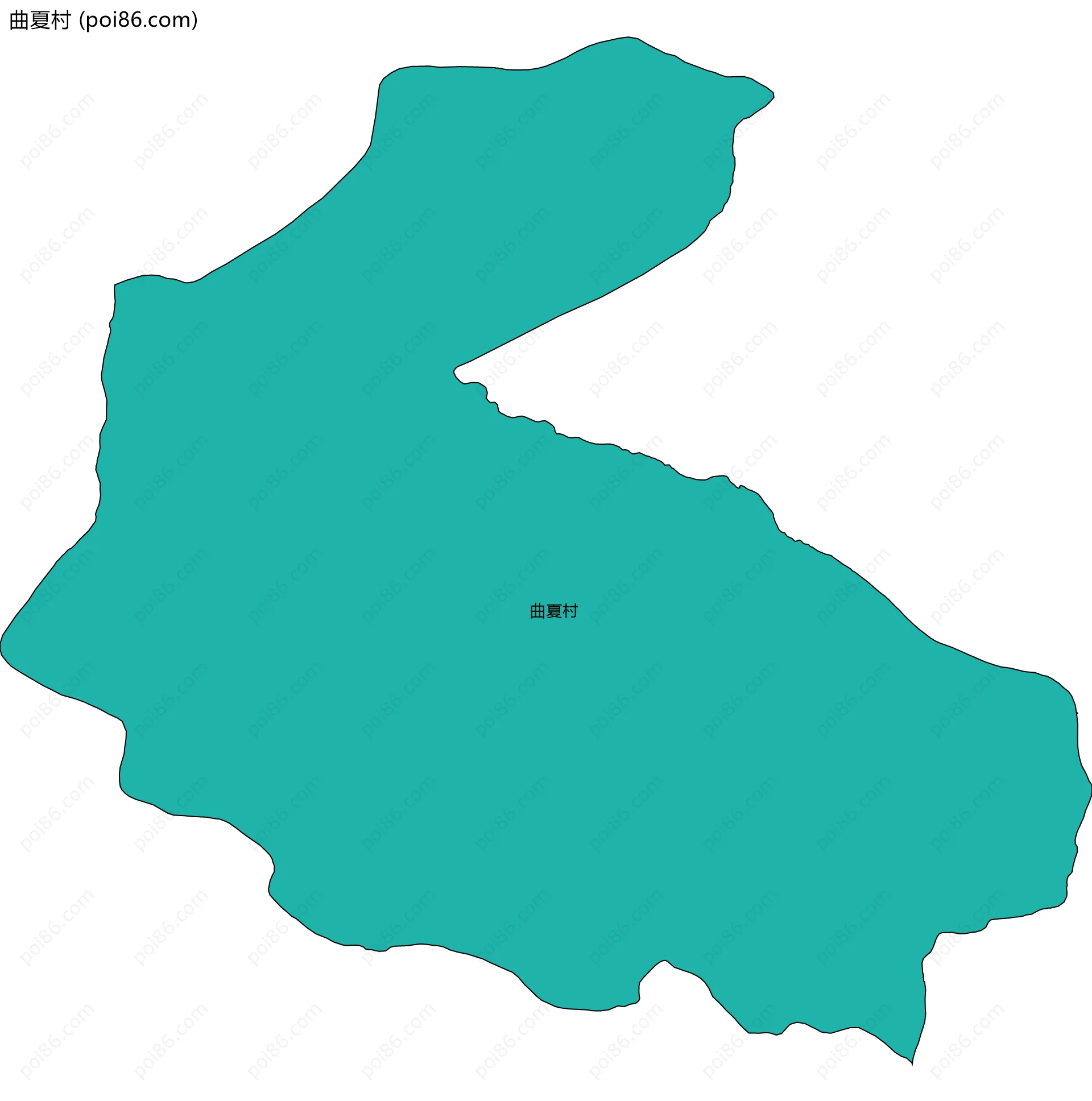 曲夏村边界地图