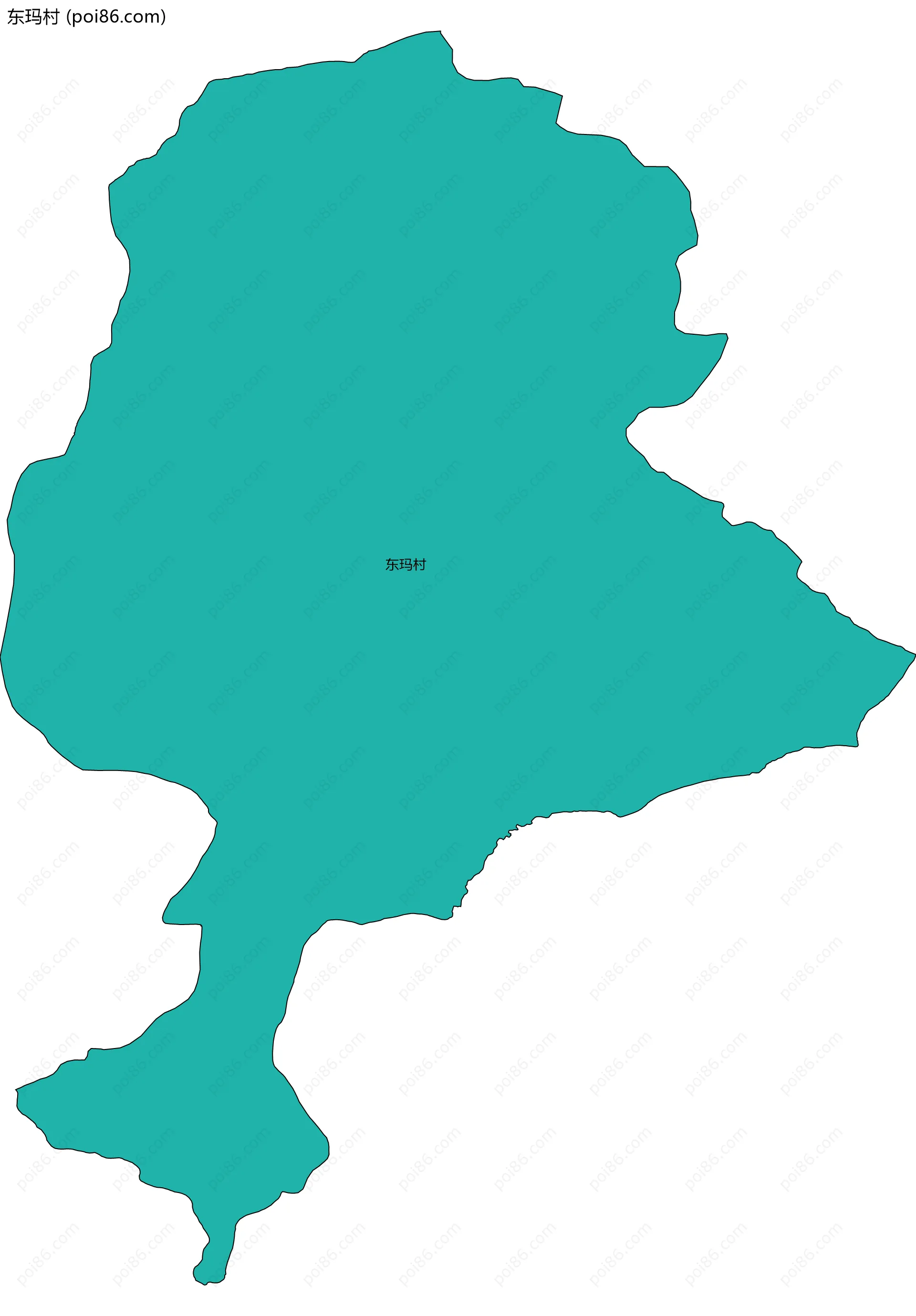 东玛村边界地图