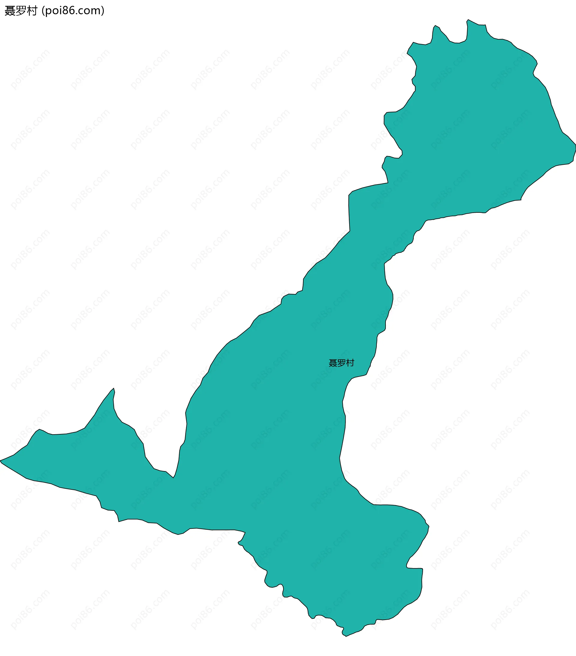 聂罗村边界地图