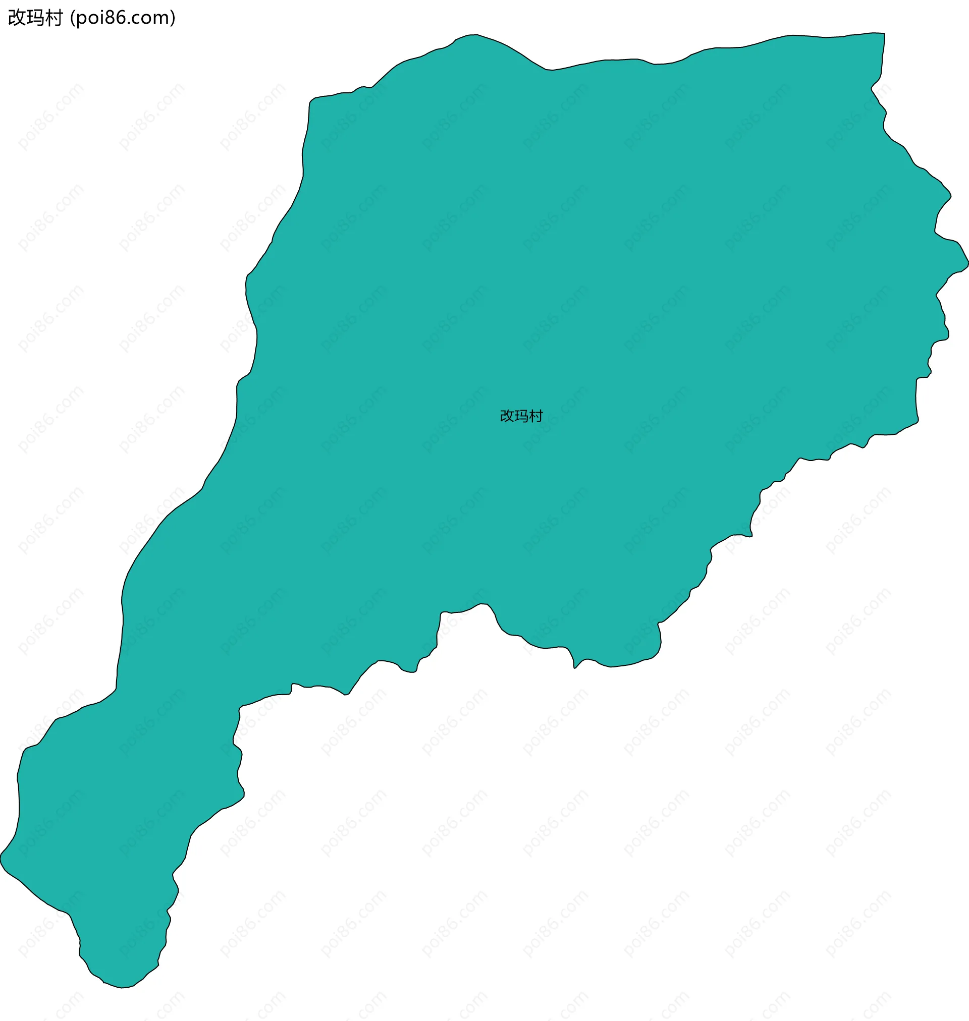 改玛村边界地图