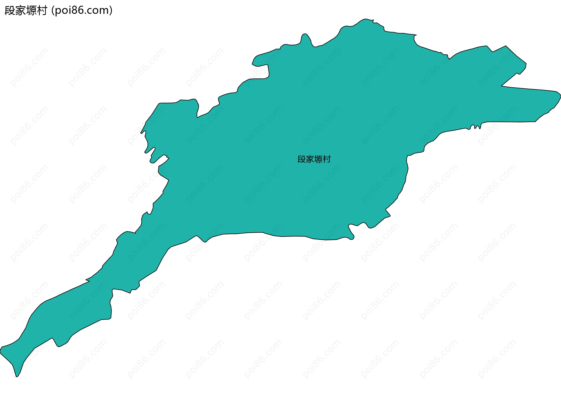 段家塬村边界地图