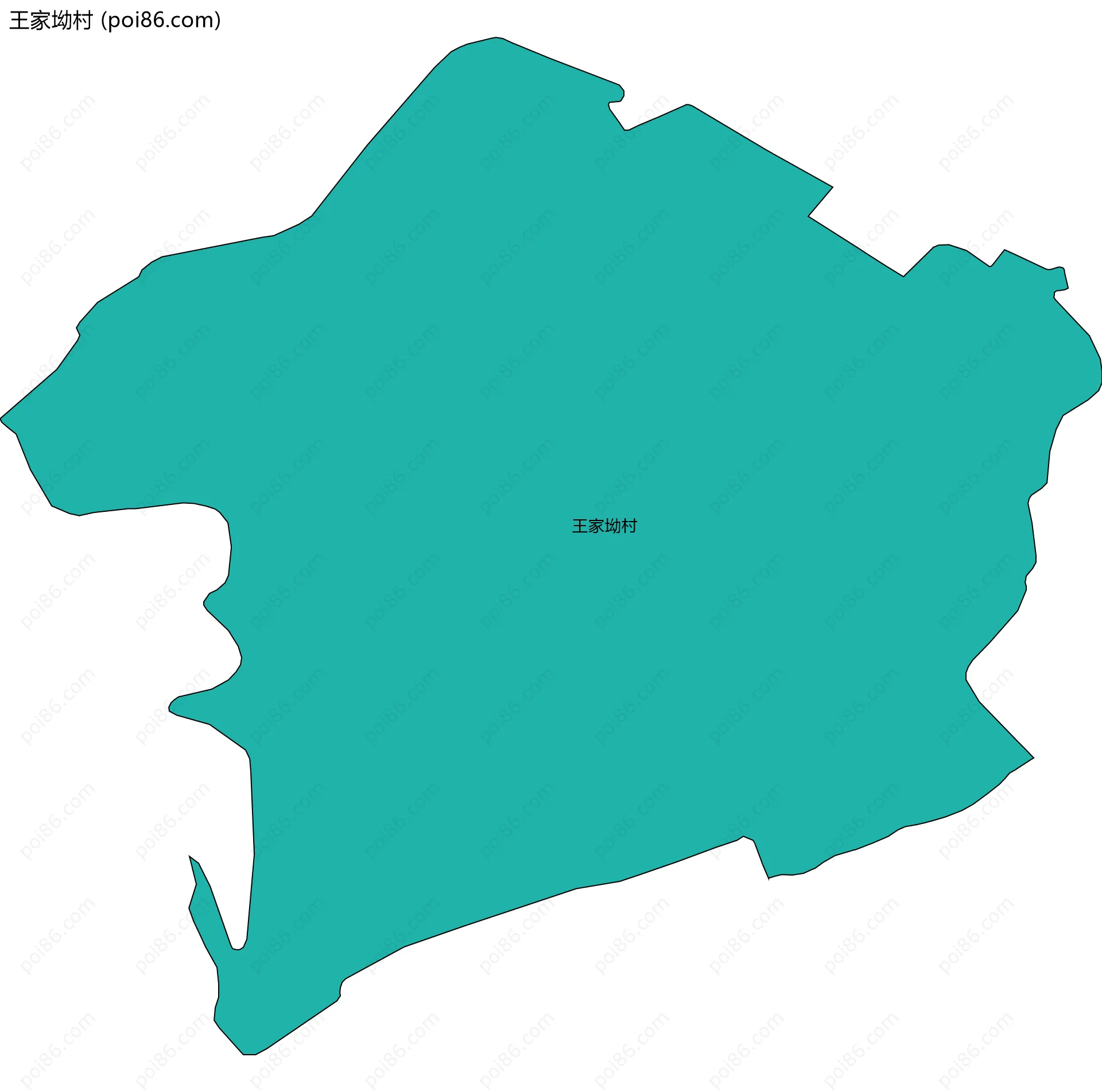 王家坳村边界地图