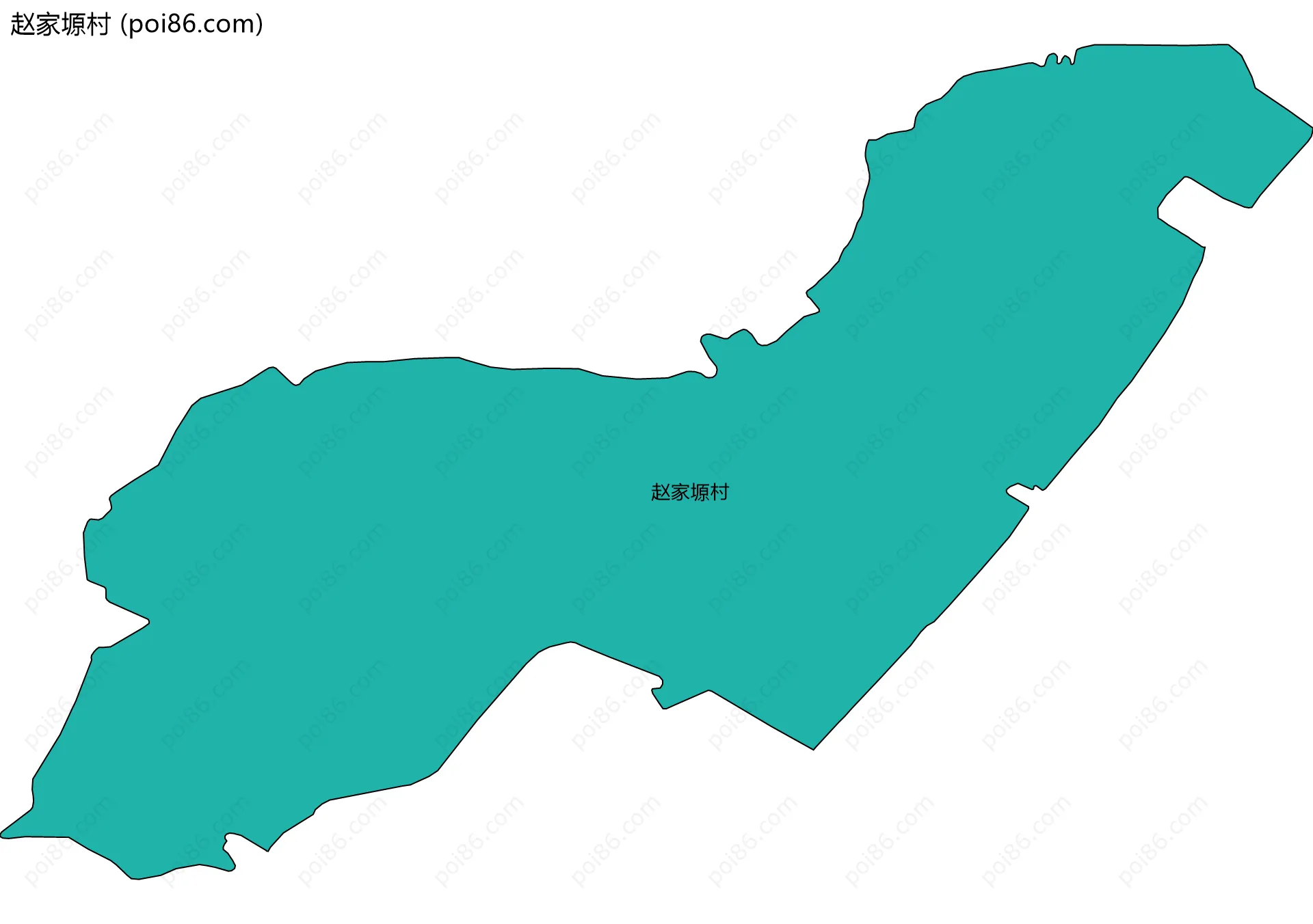 赵家塬村边界地图