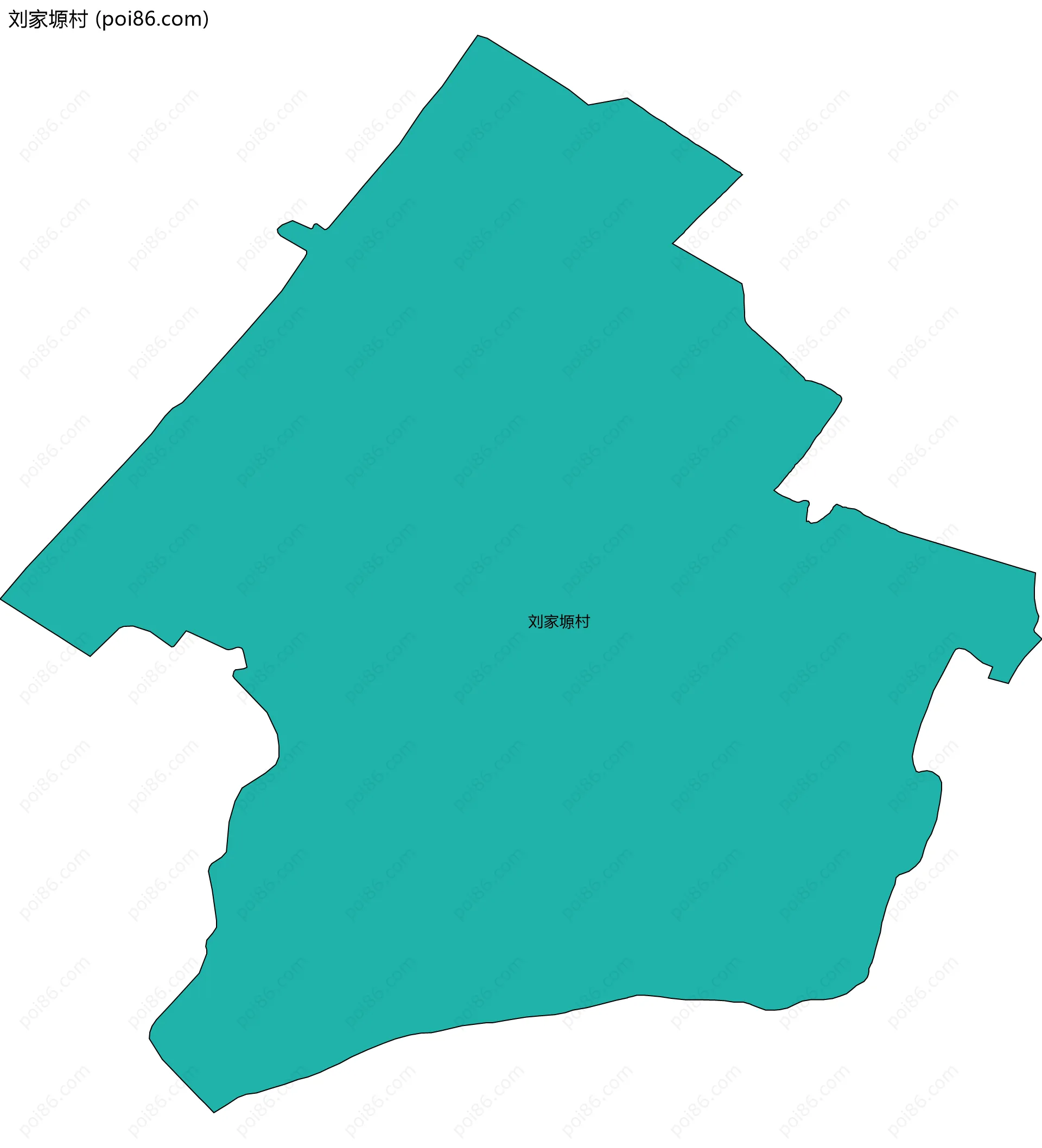 刘家塬村边界地图