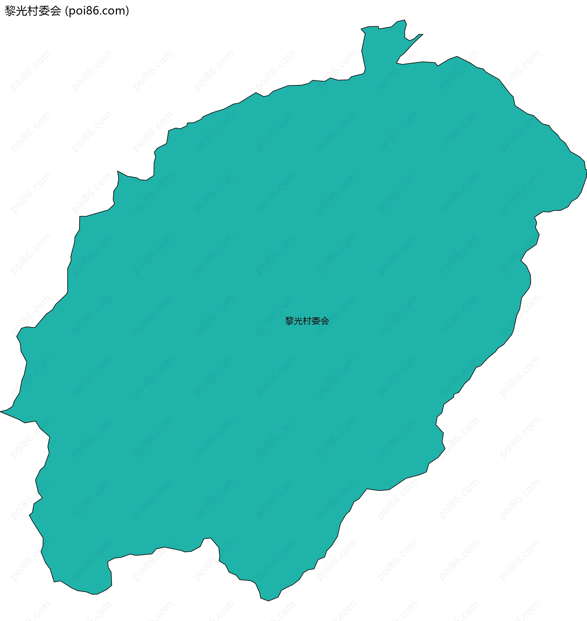 黎光村委会边界地图