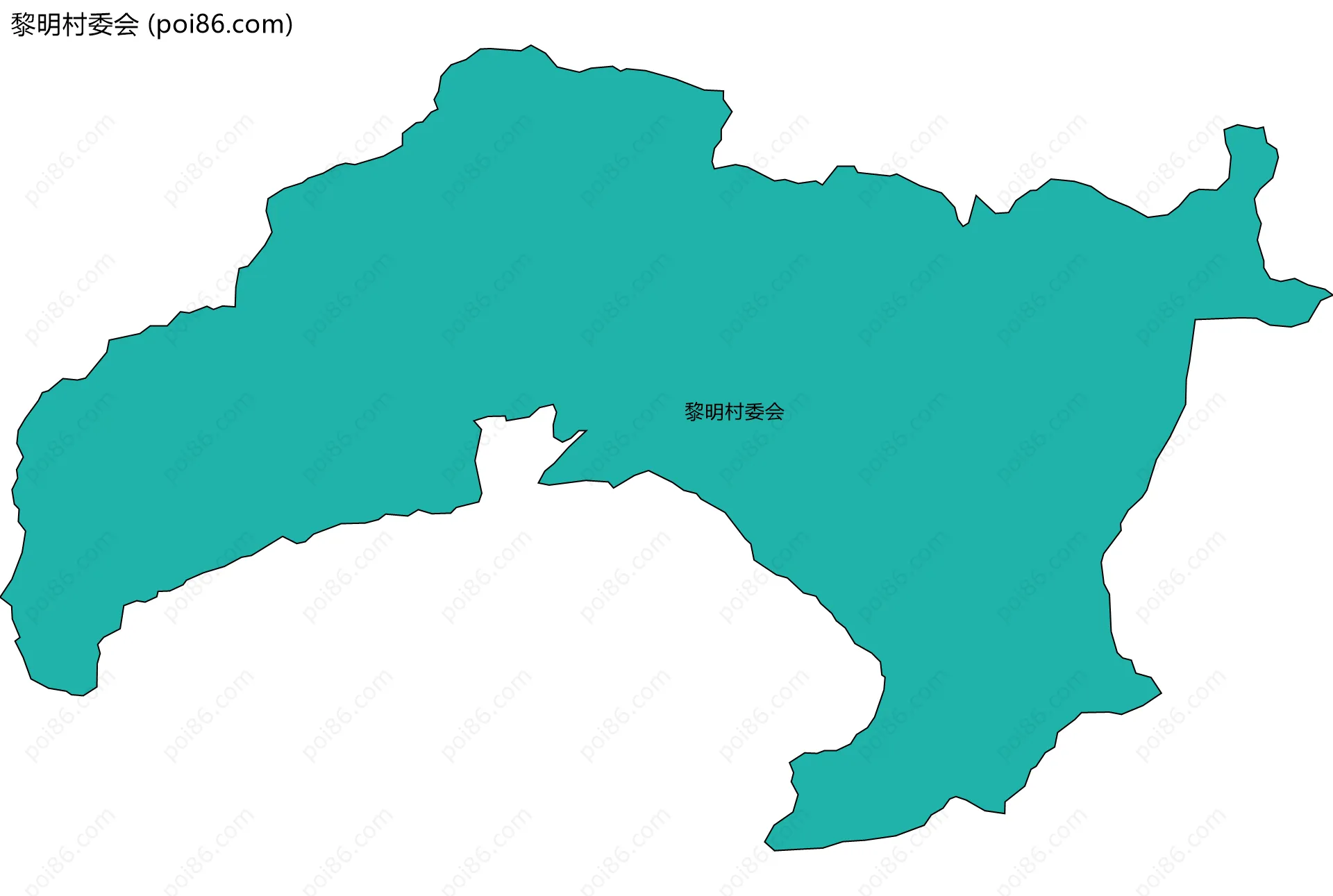 黎明村委会边界地图