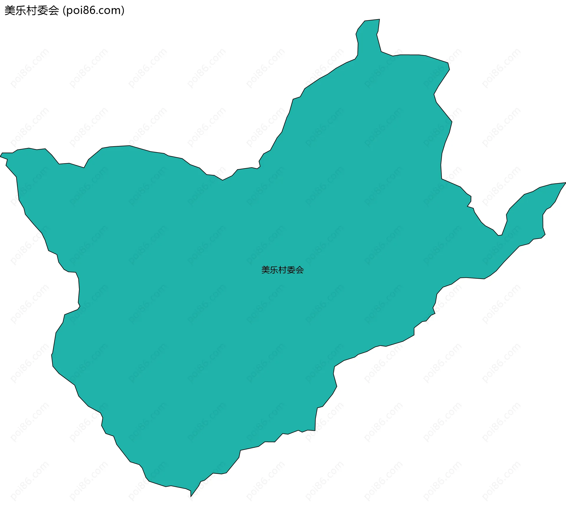 美乐村委会边界地图