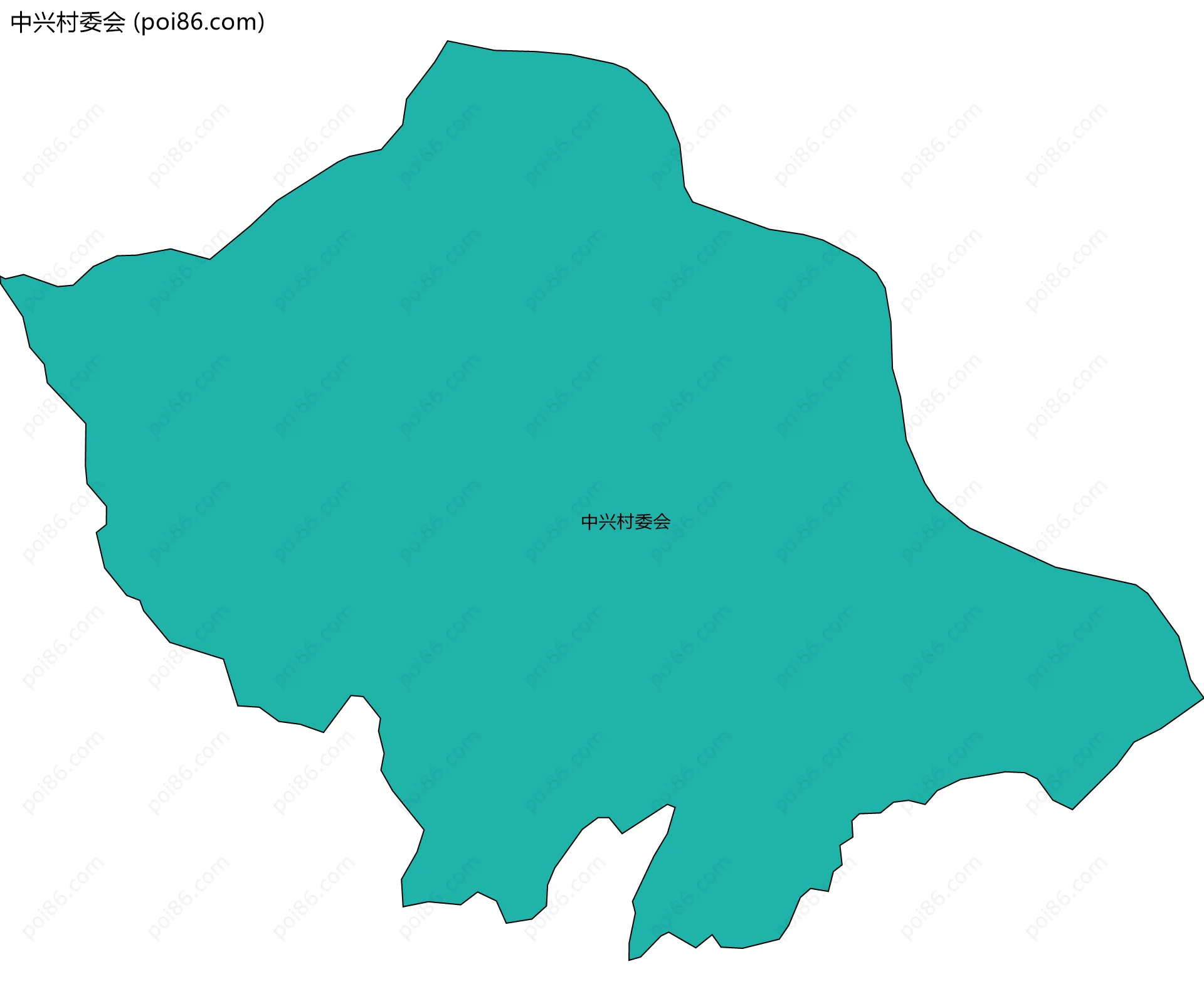 中兴村委会边界地图