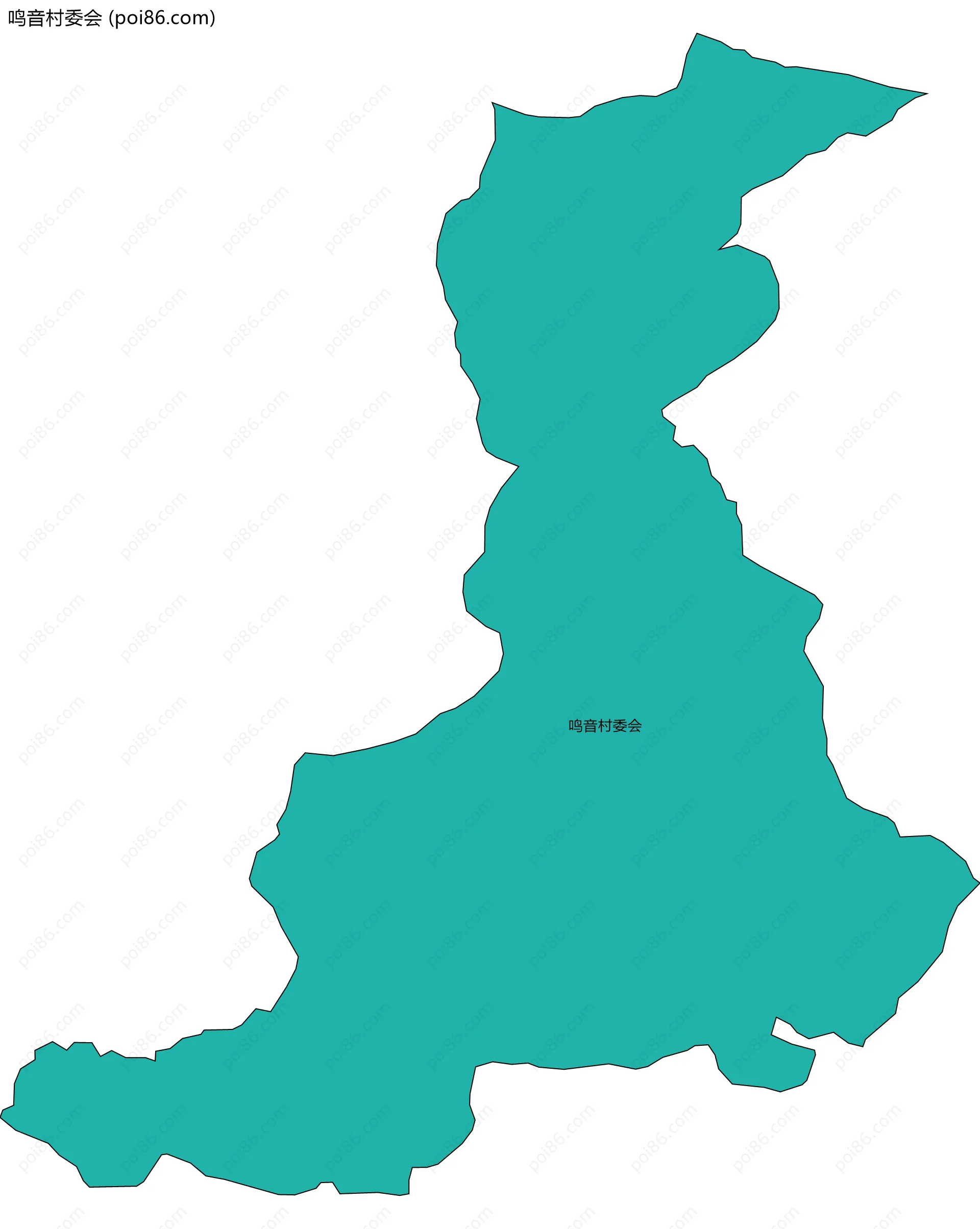 鸣音村委会边界地图