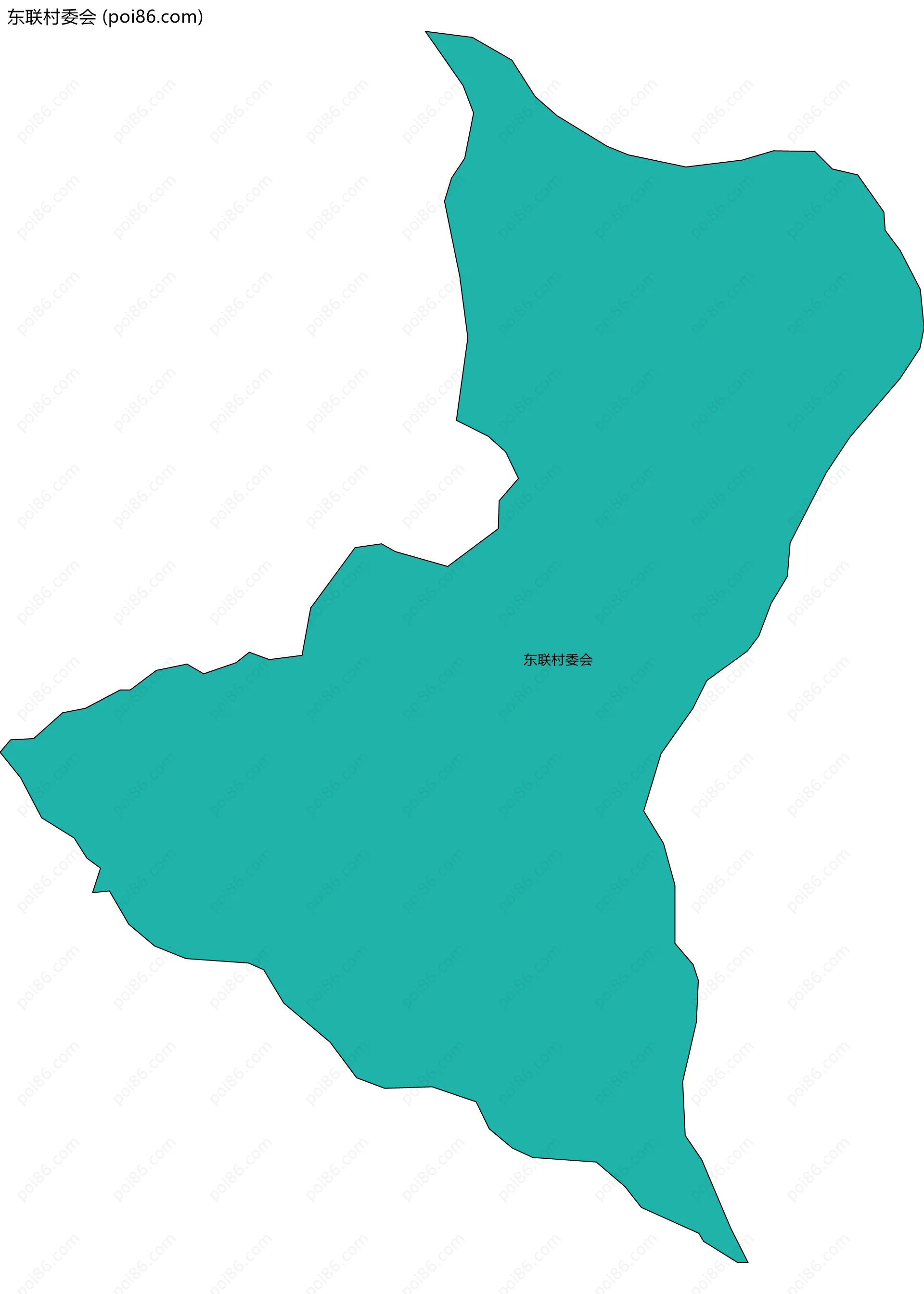 东联村委会边界地图