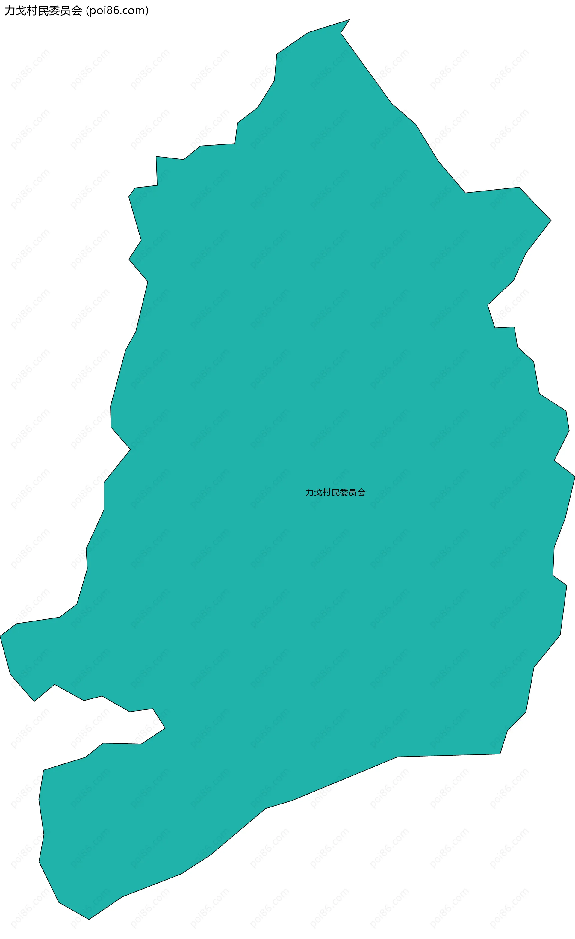 力戈村民委员会边界地图