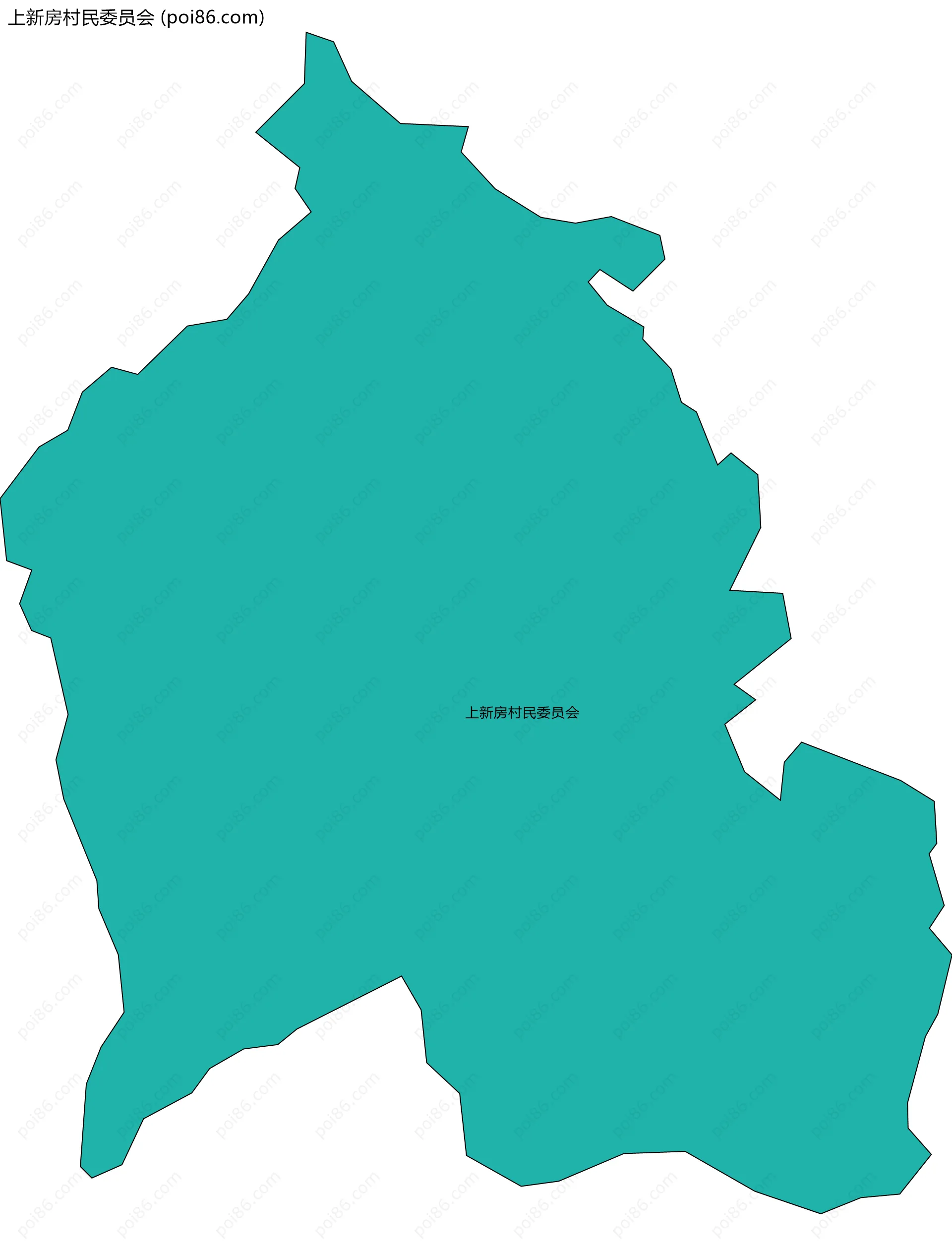 上新房村民委员会边界地图