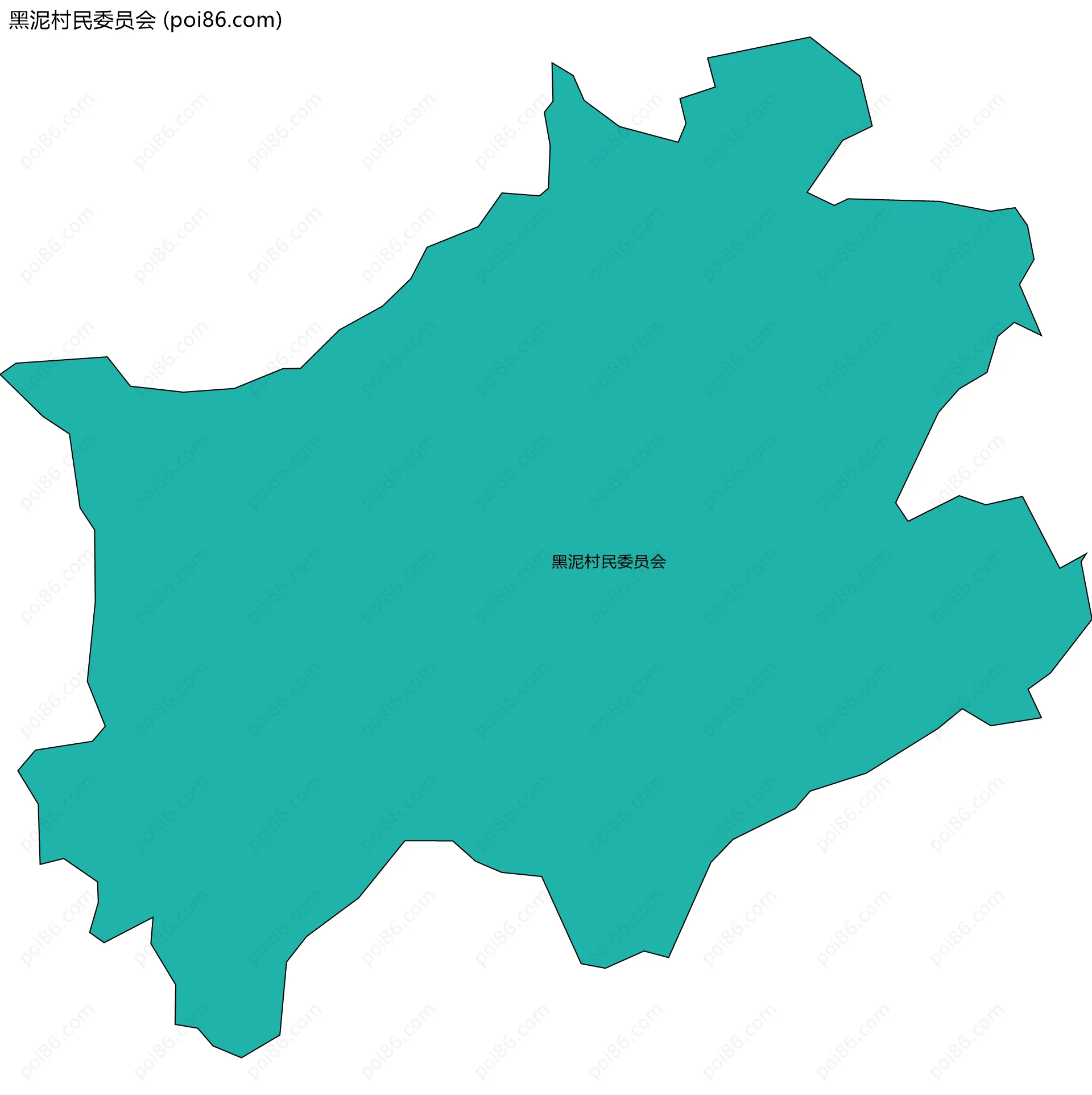 黑泥村民委员会边界地图