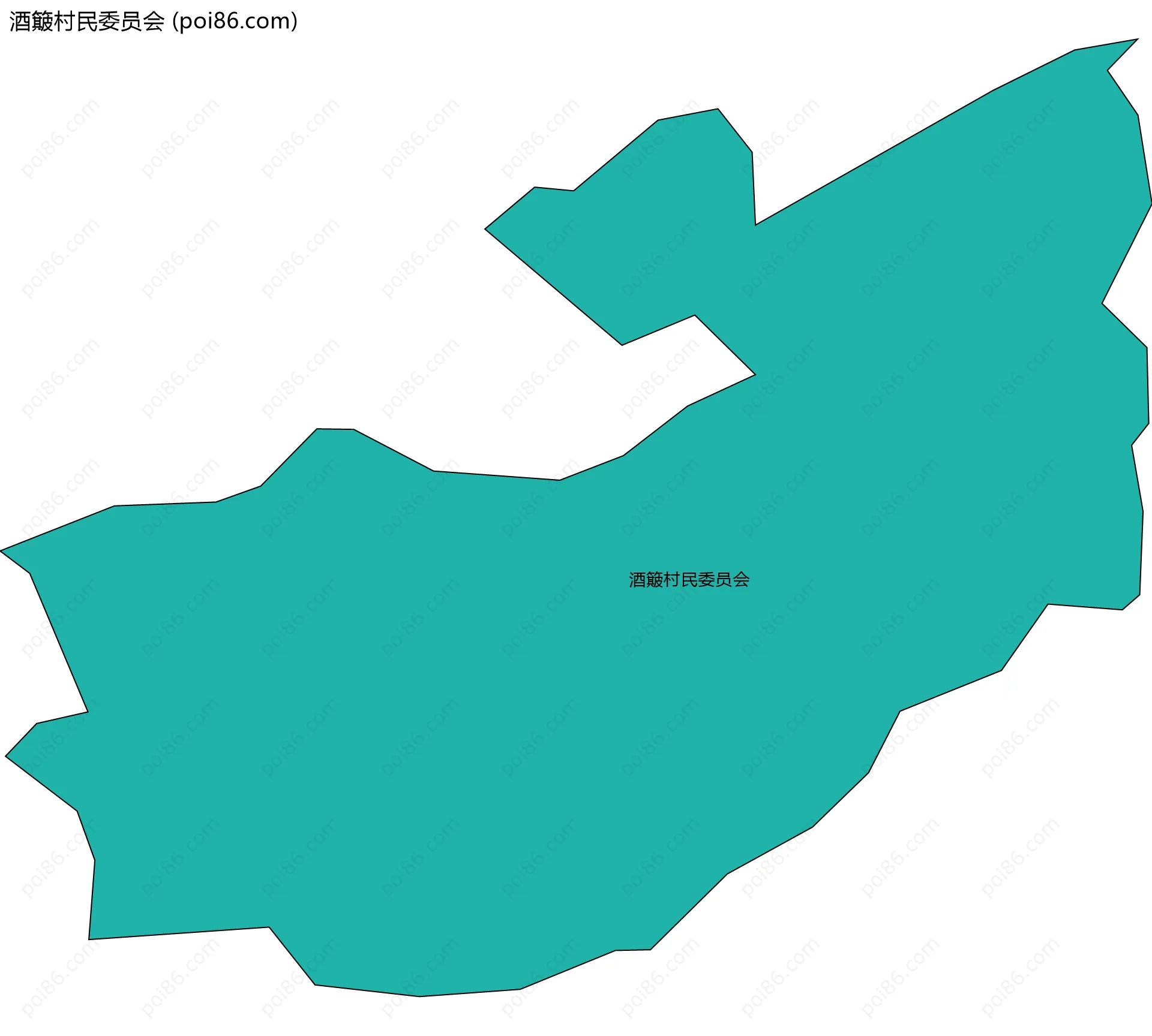 酒簸村民委员会边界地图