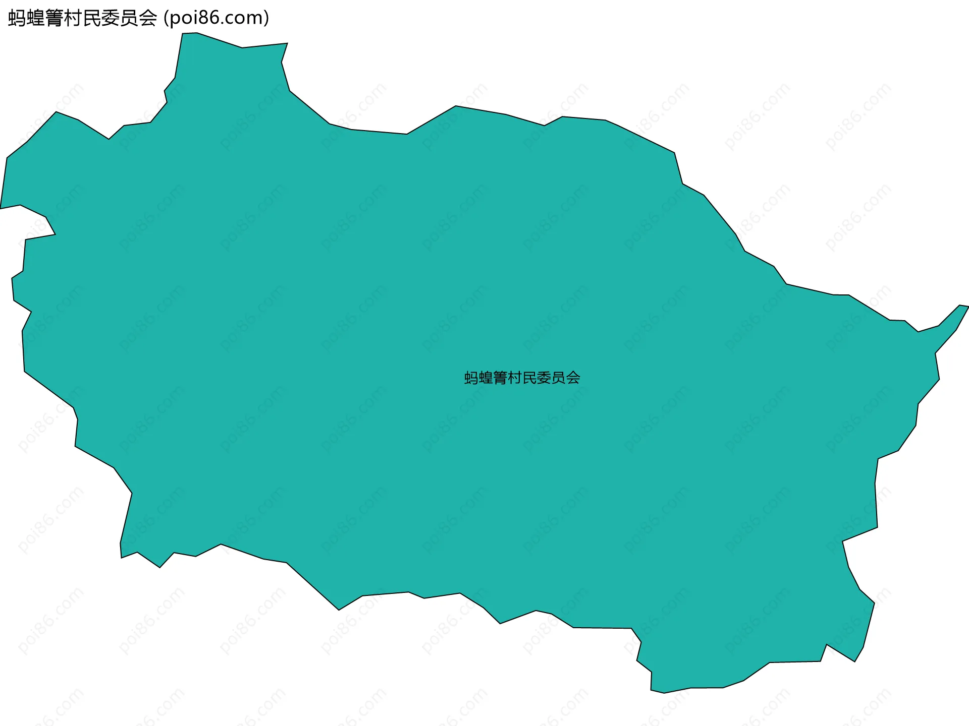 蚂蝗箐村民委员会边界地图