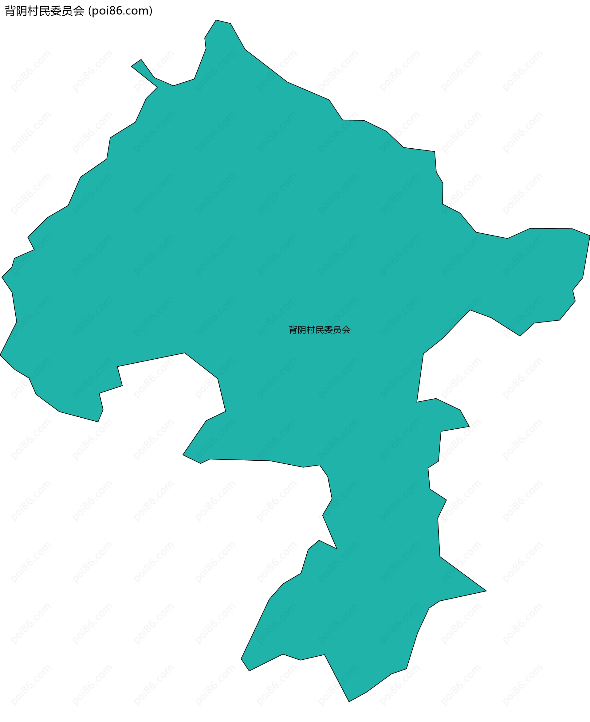 背阴村民委员会边界地图