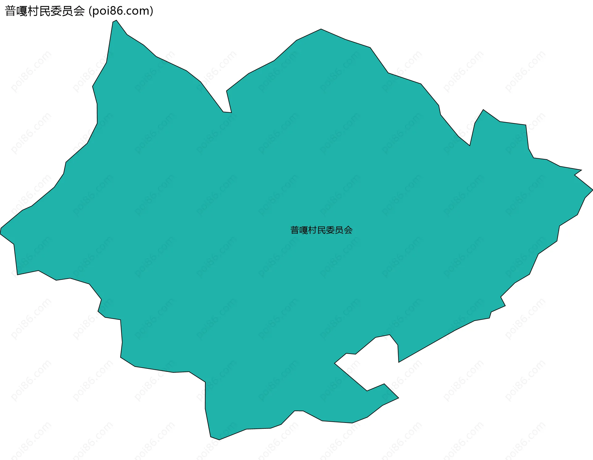 普嘎村民委员会边界地图