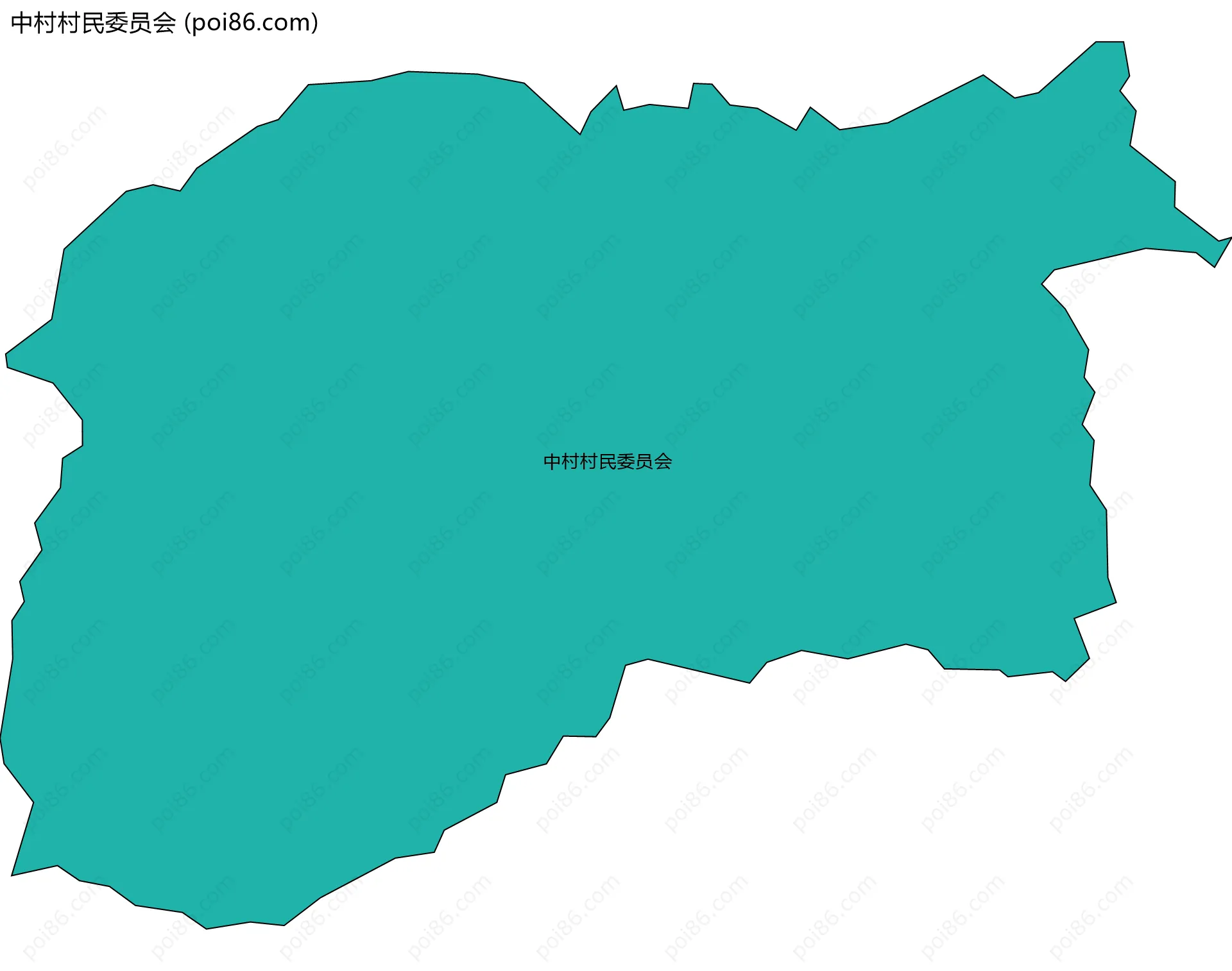 中村村民委员会边界地图