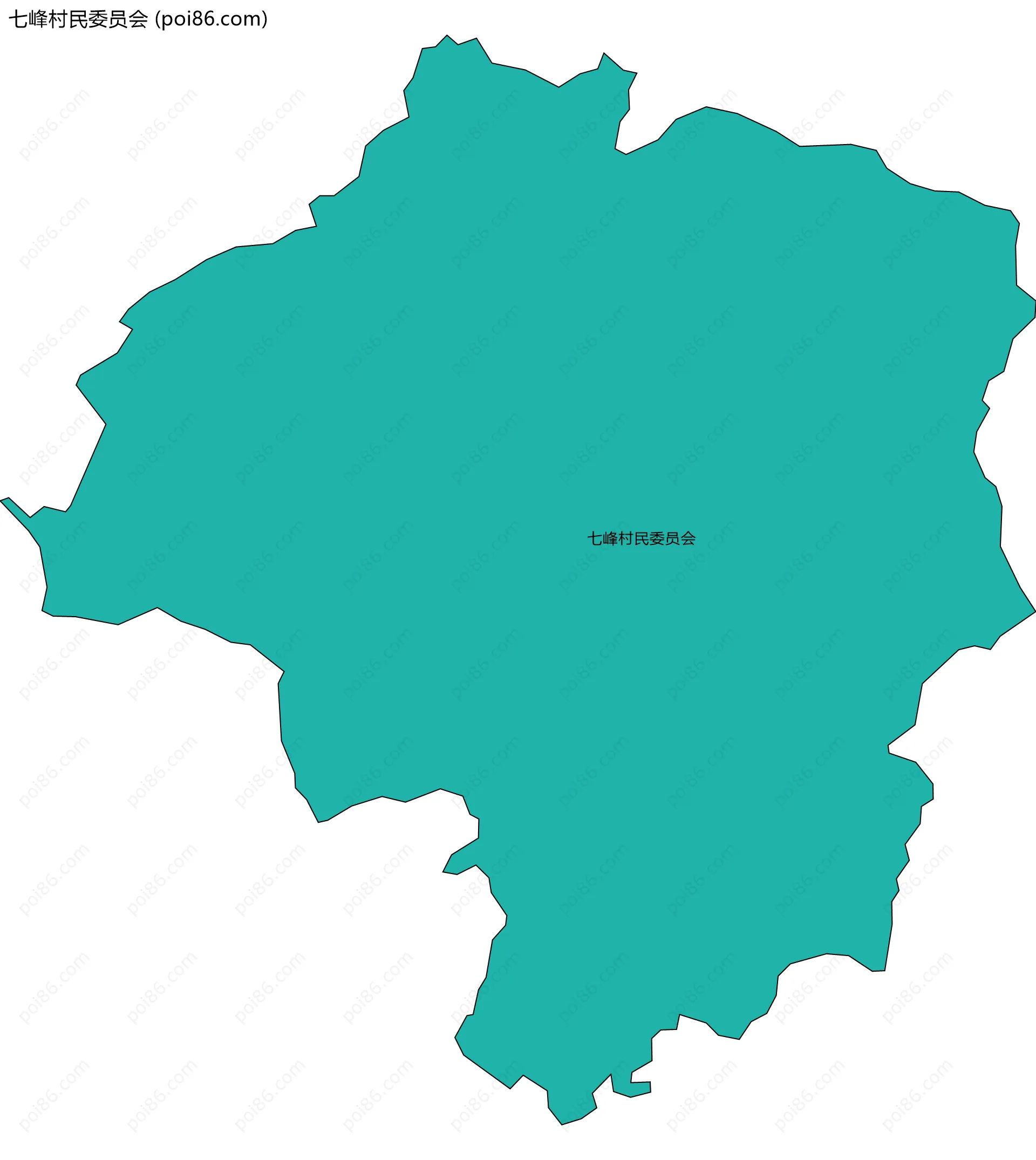 七峰村民委员会边界地图