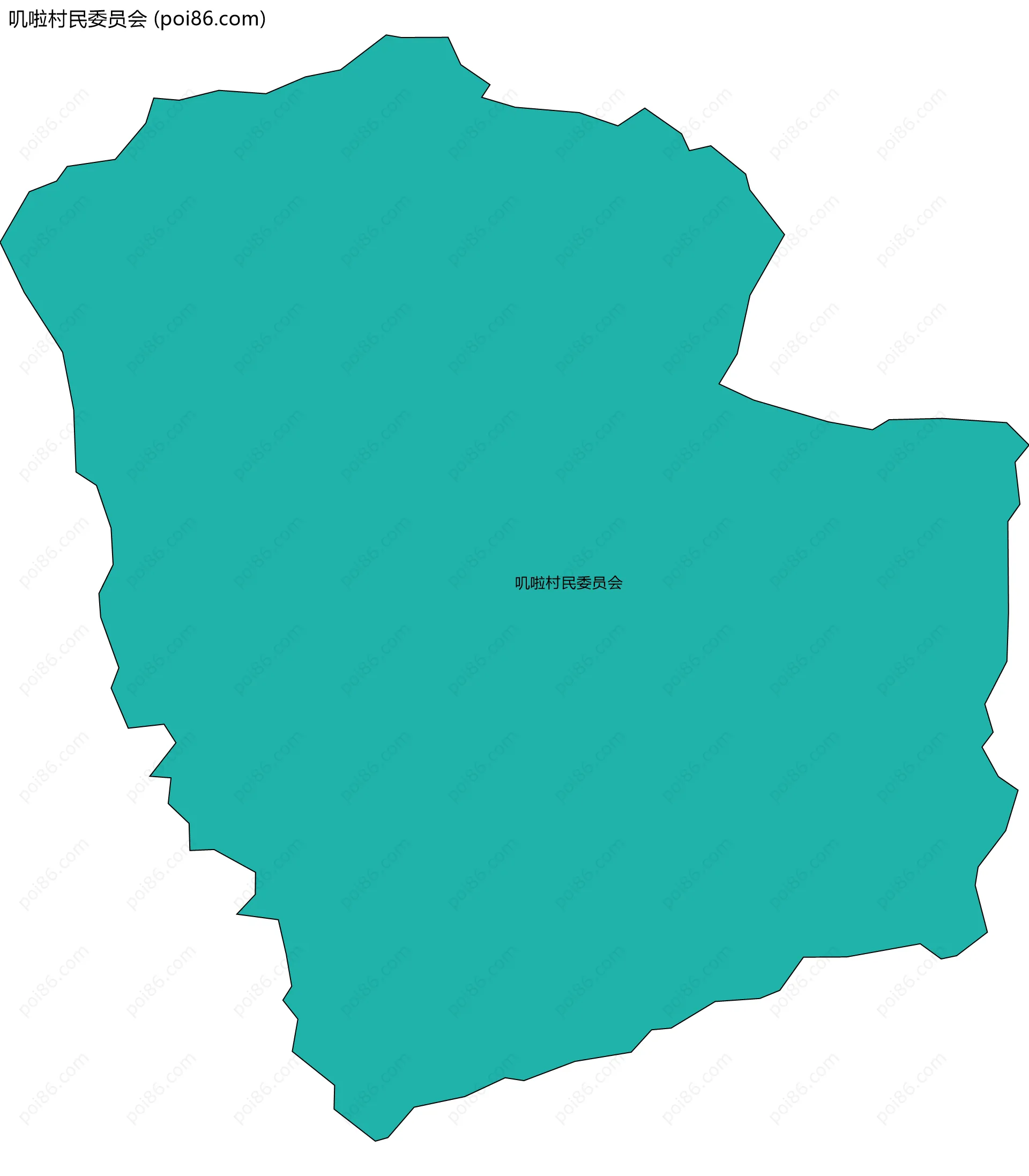 叽啦村民委员会边界地图