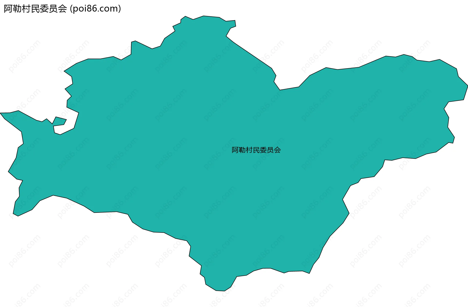 阿勒村民委员会边界地图