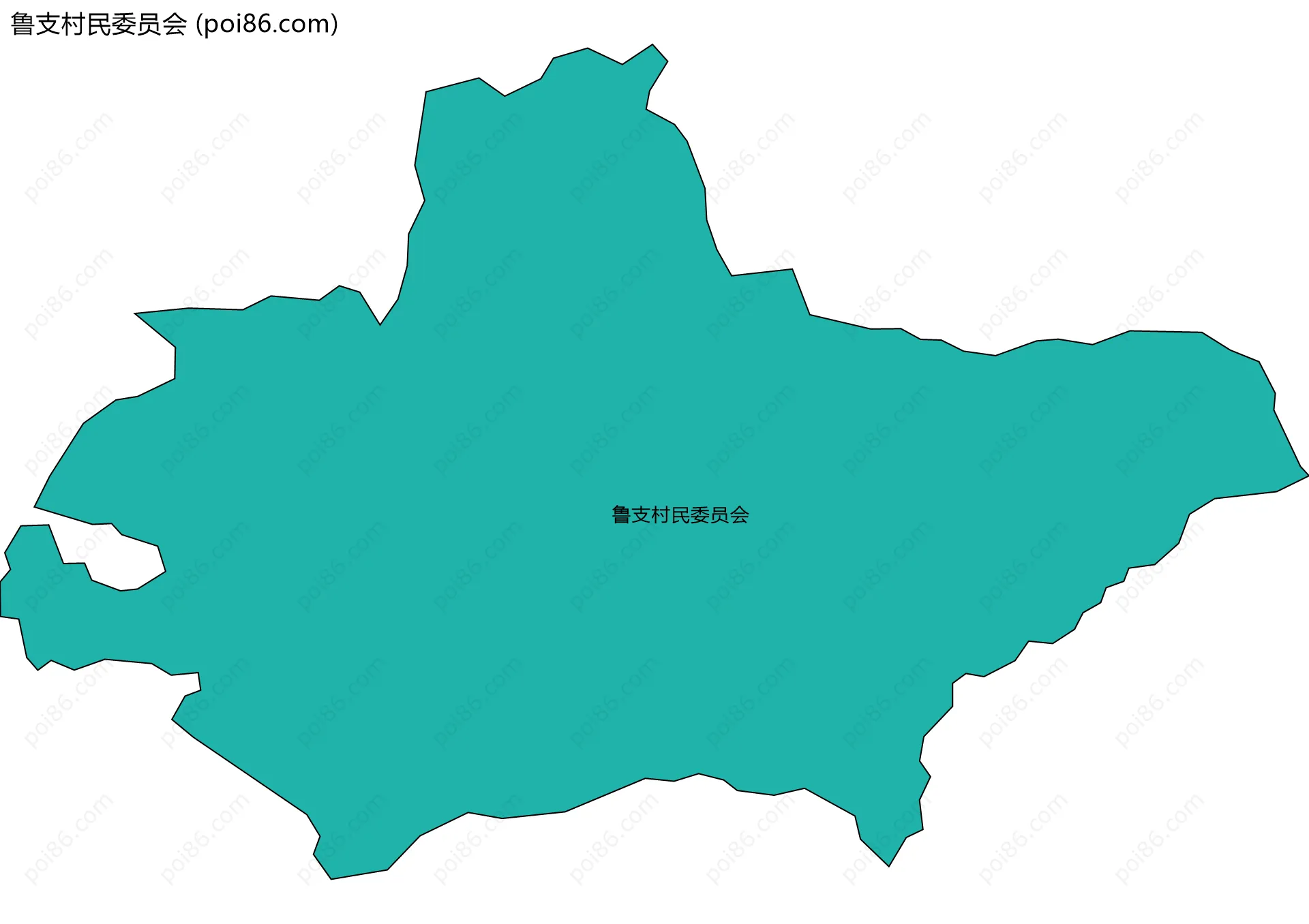 鲁支村民委员会边界地图