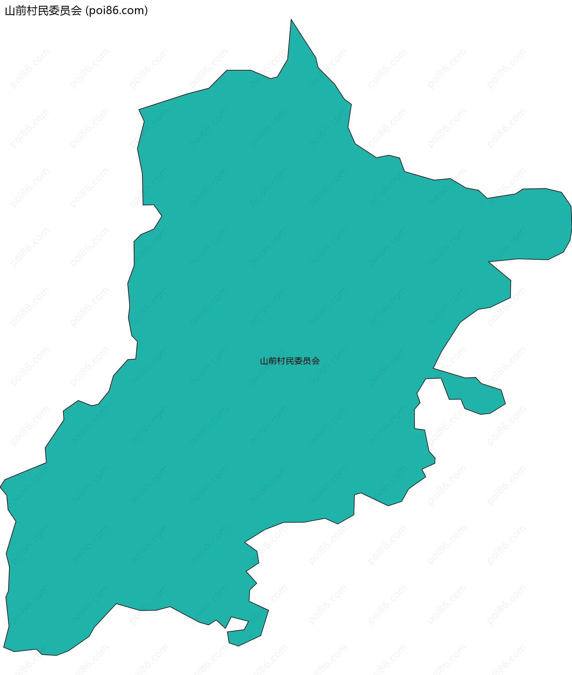 山前村民委员会边界地图