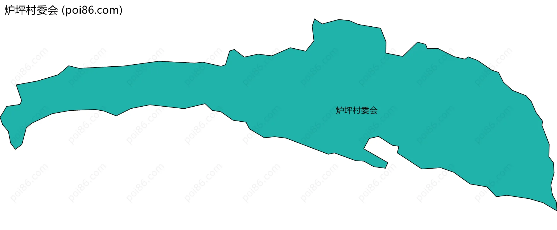 炉坪村委会边界地图