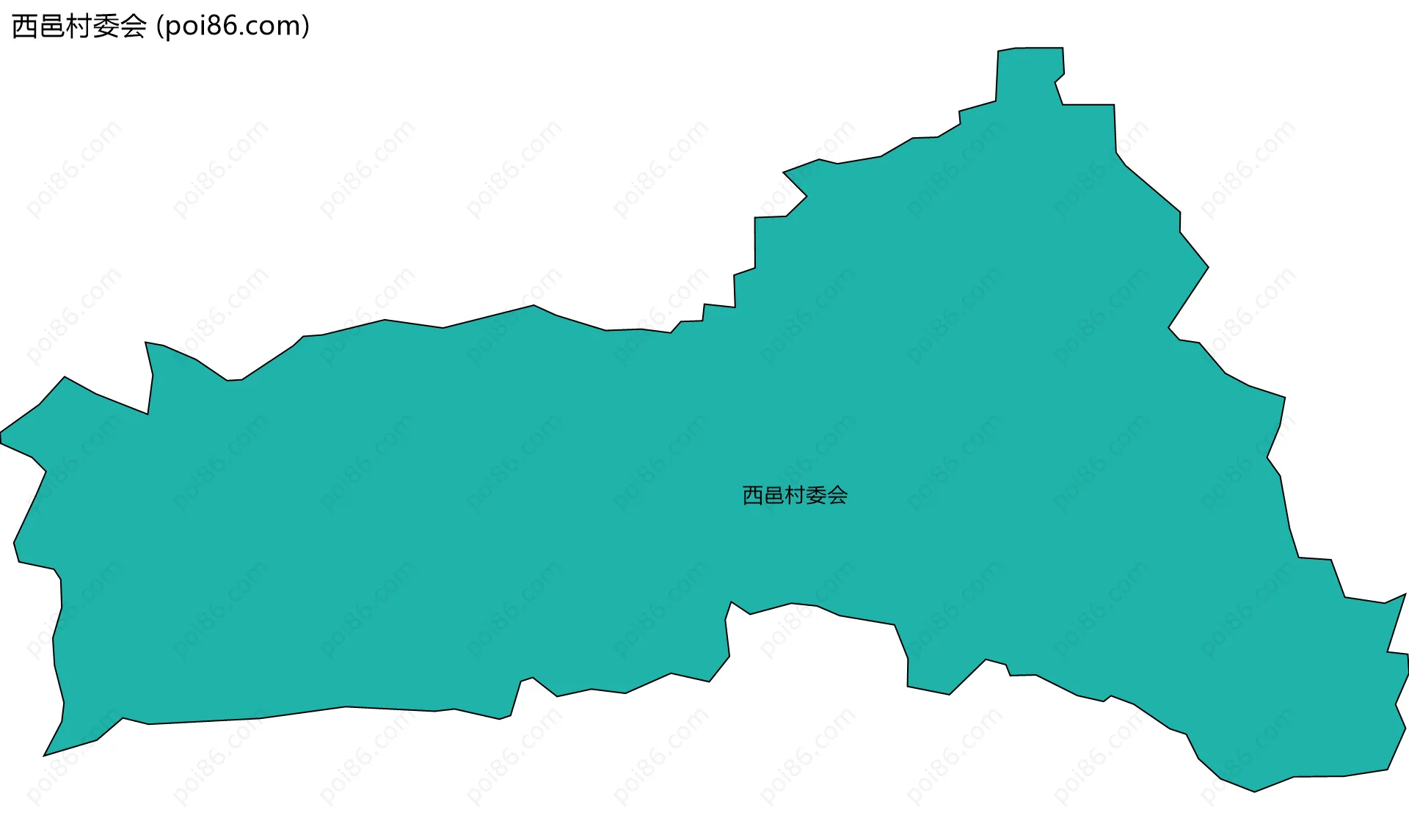 西邑村委会边界地图