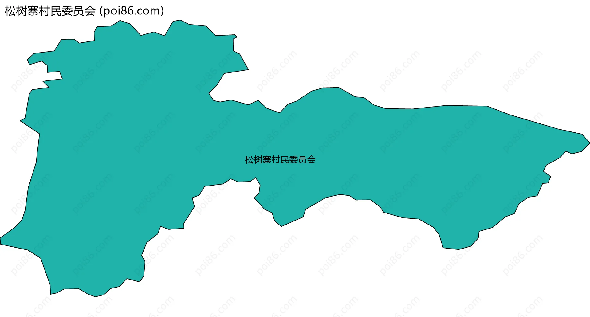 松树寨村民委员会边界地图