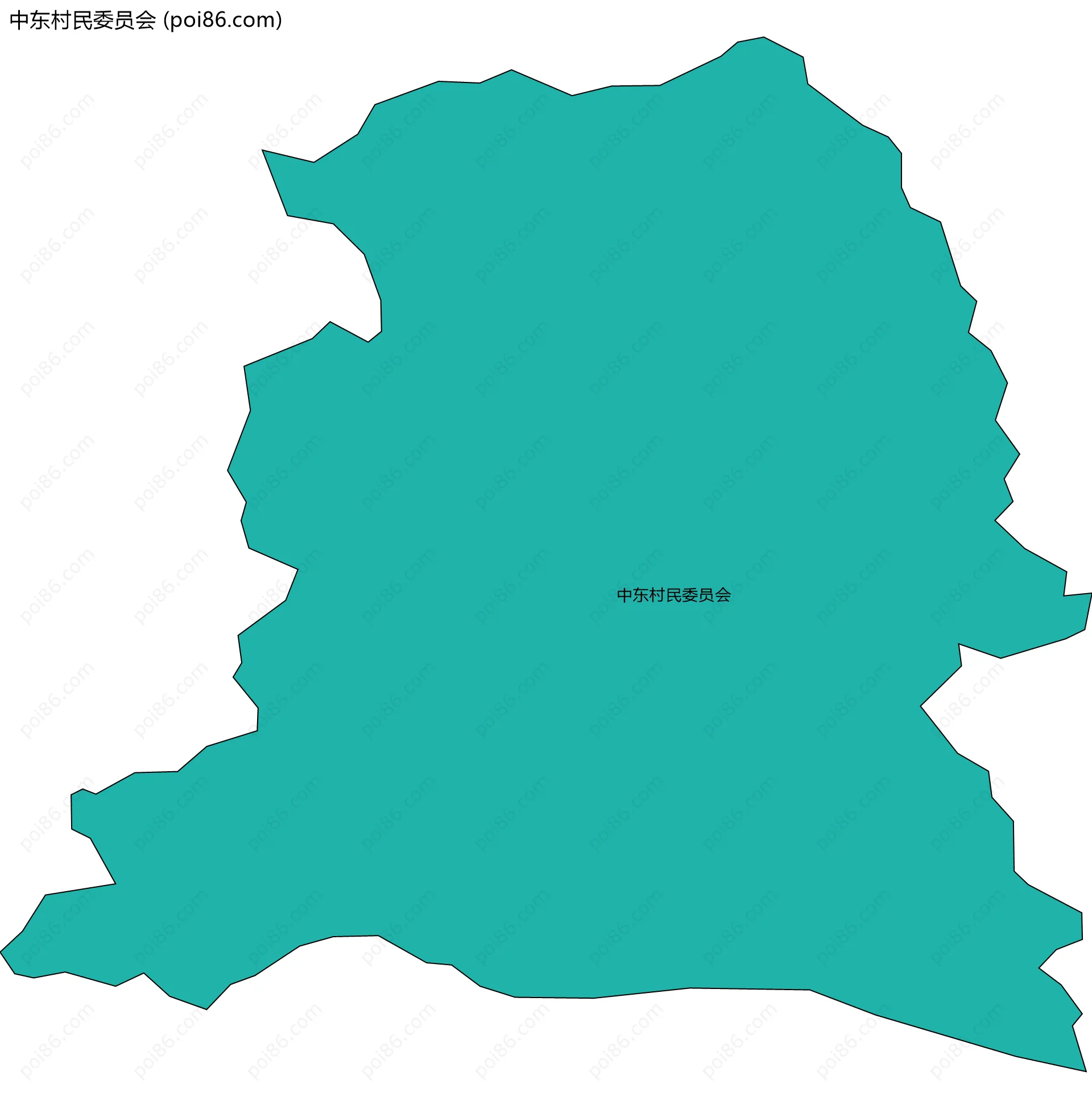 中东村民委员会边界地图