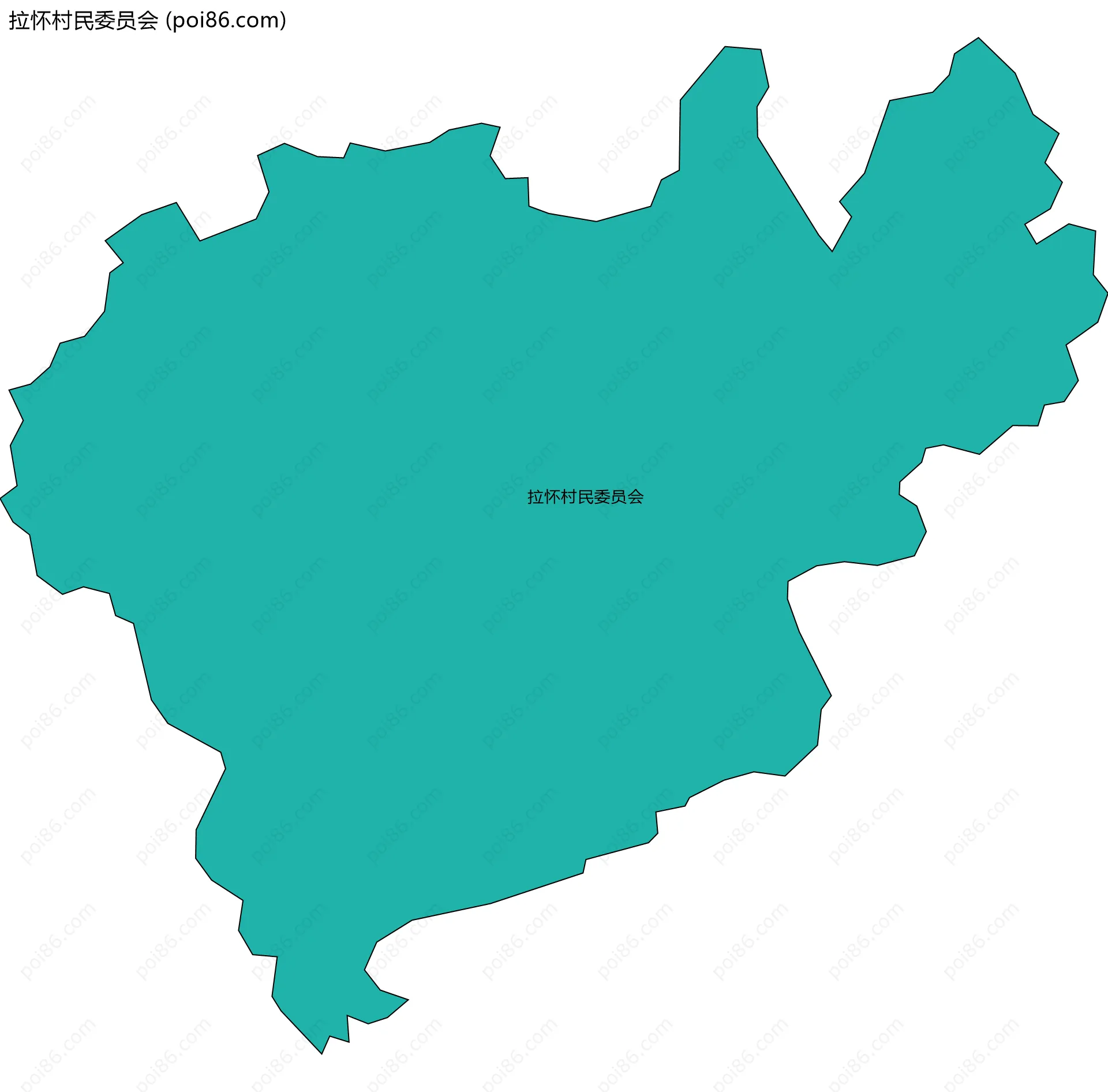 拉怀村民委员会边界地图